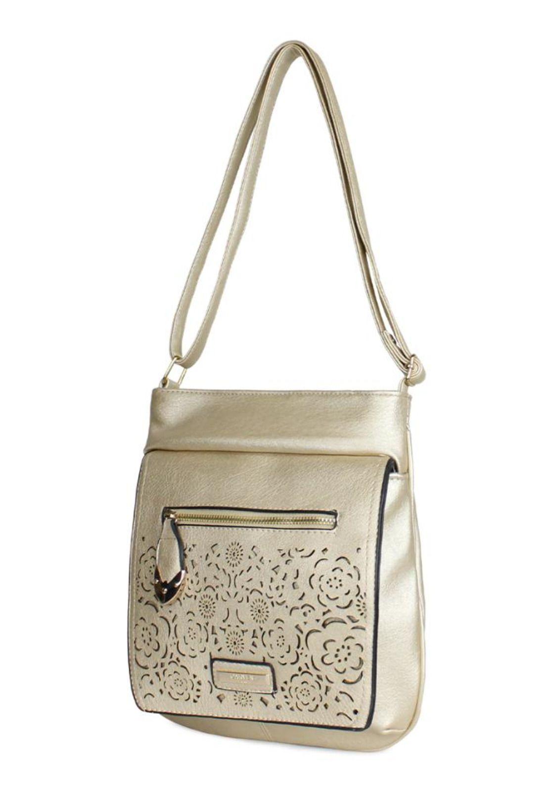 Cartera Flower gold Carven-1