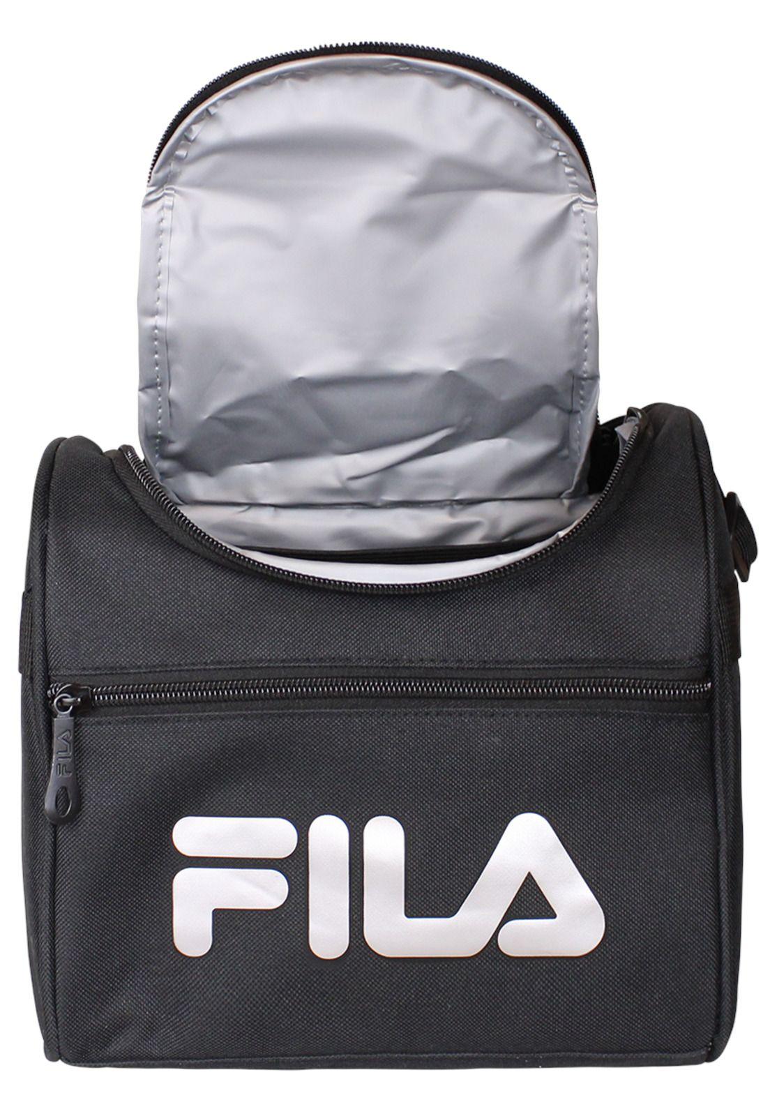 Set FILA Mochila 10lts Urbanix + Lonchera térmica + Estuche Spark negro-silver-3