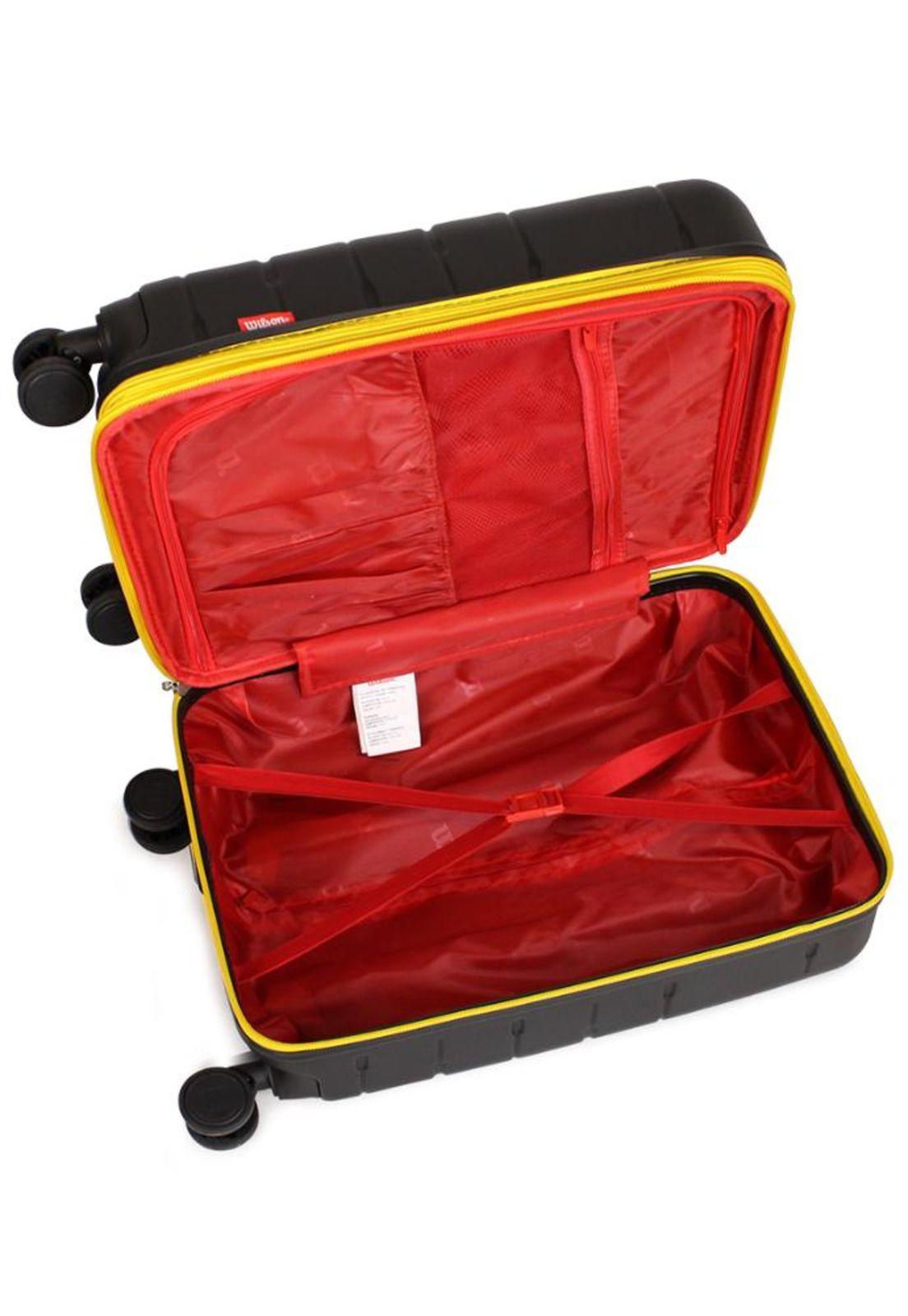 Maleta Madison negra-amarillo S de cabina 10kg Wilson-2