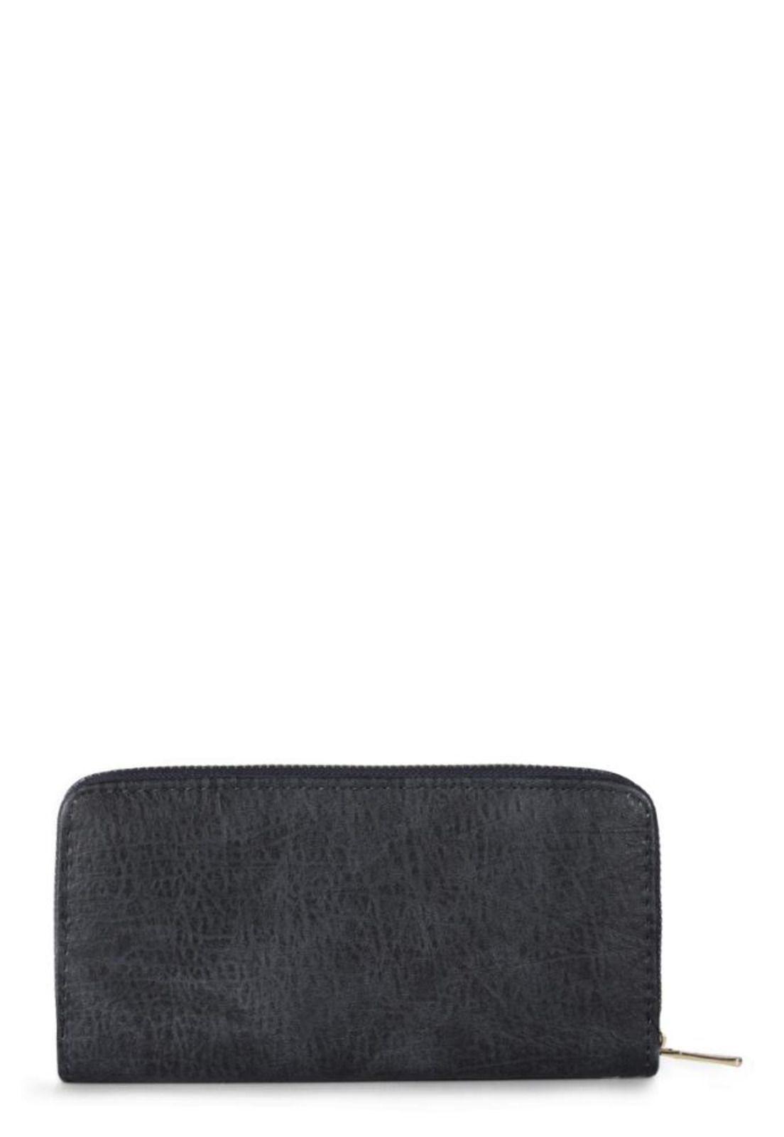 Billetera de mujer Camelia negra Carven-3