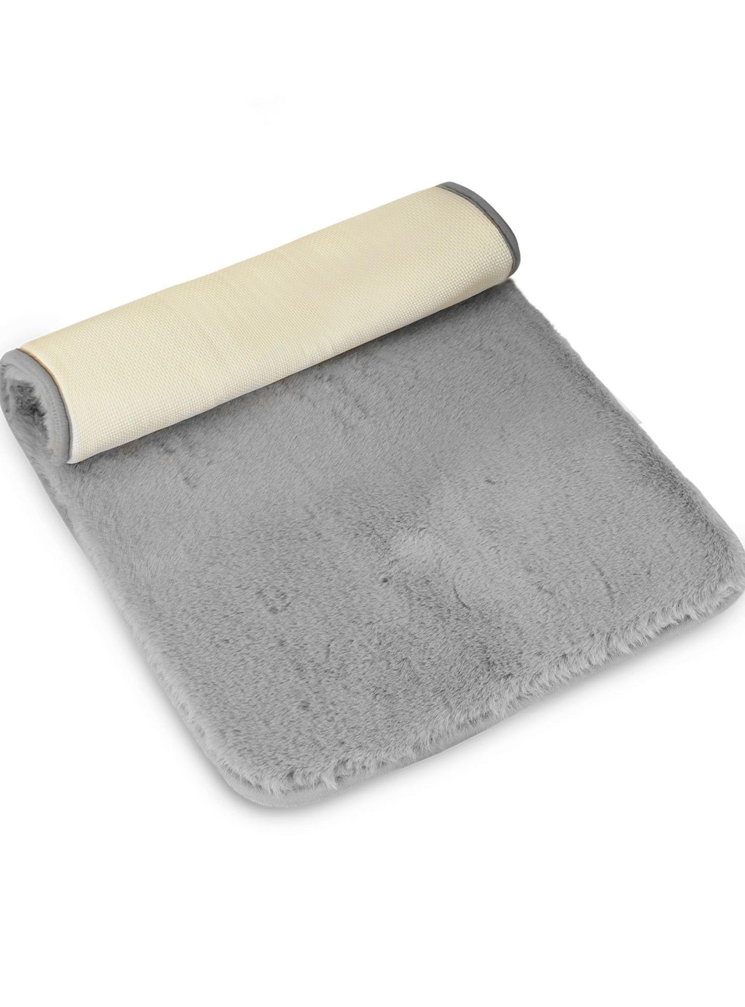 Alfombra de baño Nautica Home ultra suave 40x60cm gris claro-2