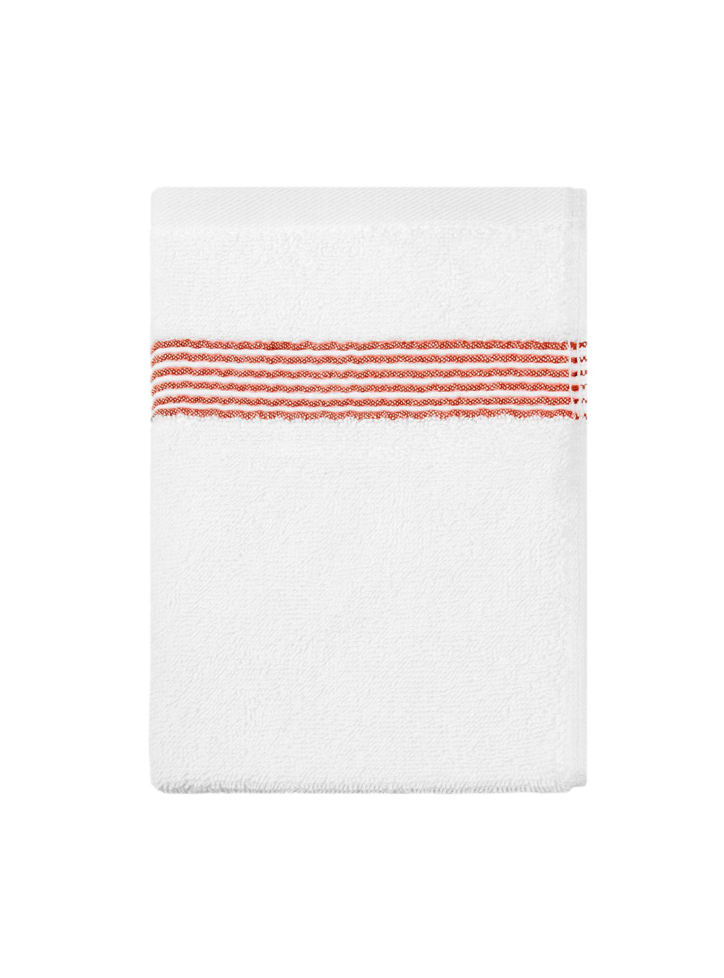 Toalla de cara MAV Nautica 100% algodón suave 30x50cm blanca-rojo-3