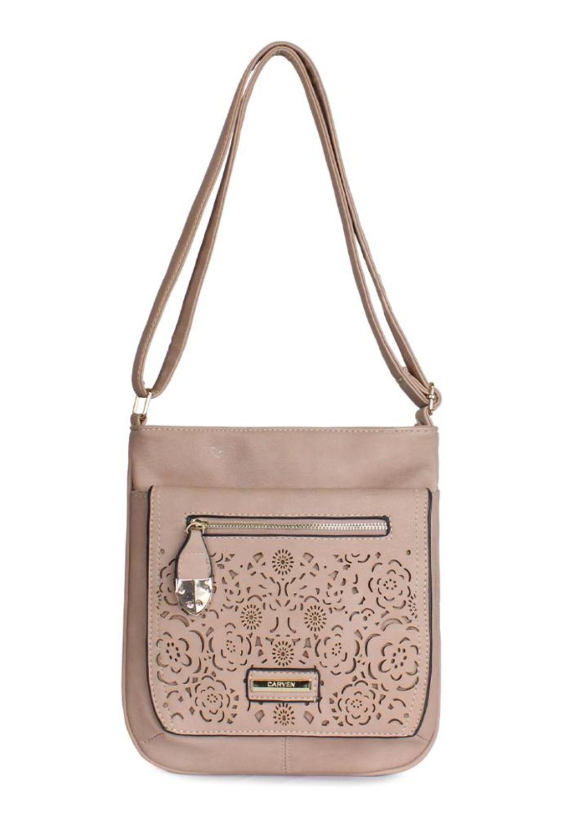 Cartera Flower rosado palo Carven-0
