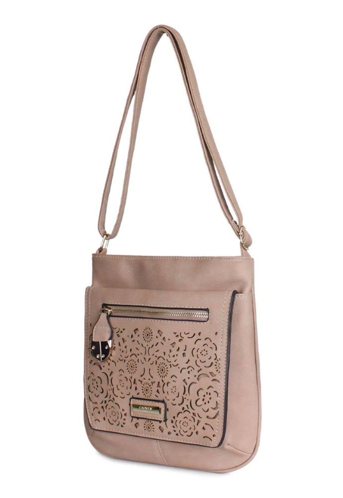 Cartera Flower rosado palo Carven-2