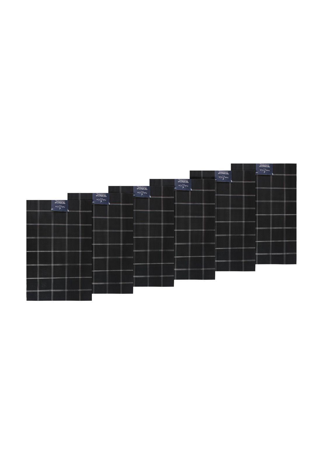Pack 6 Individuales de mesa Nautica Home 45x30cm negro a cuadros-3