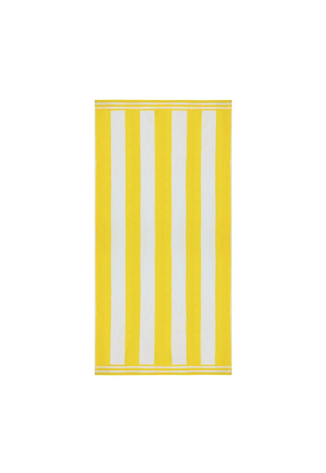 Toalla de playa 100% Algodón 163x81 CABANA amarilla-2
