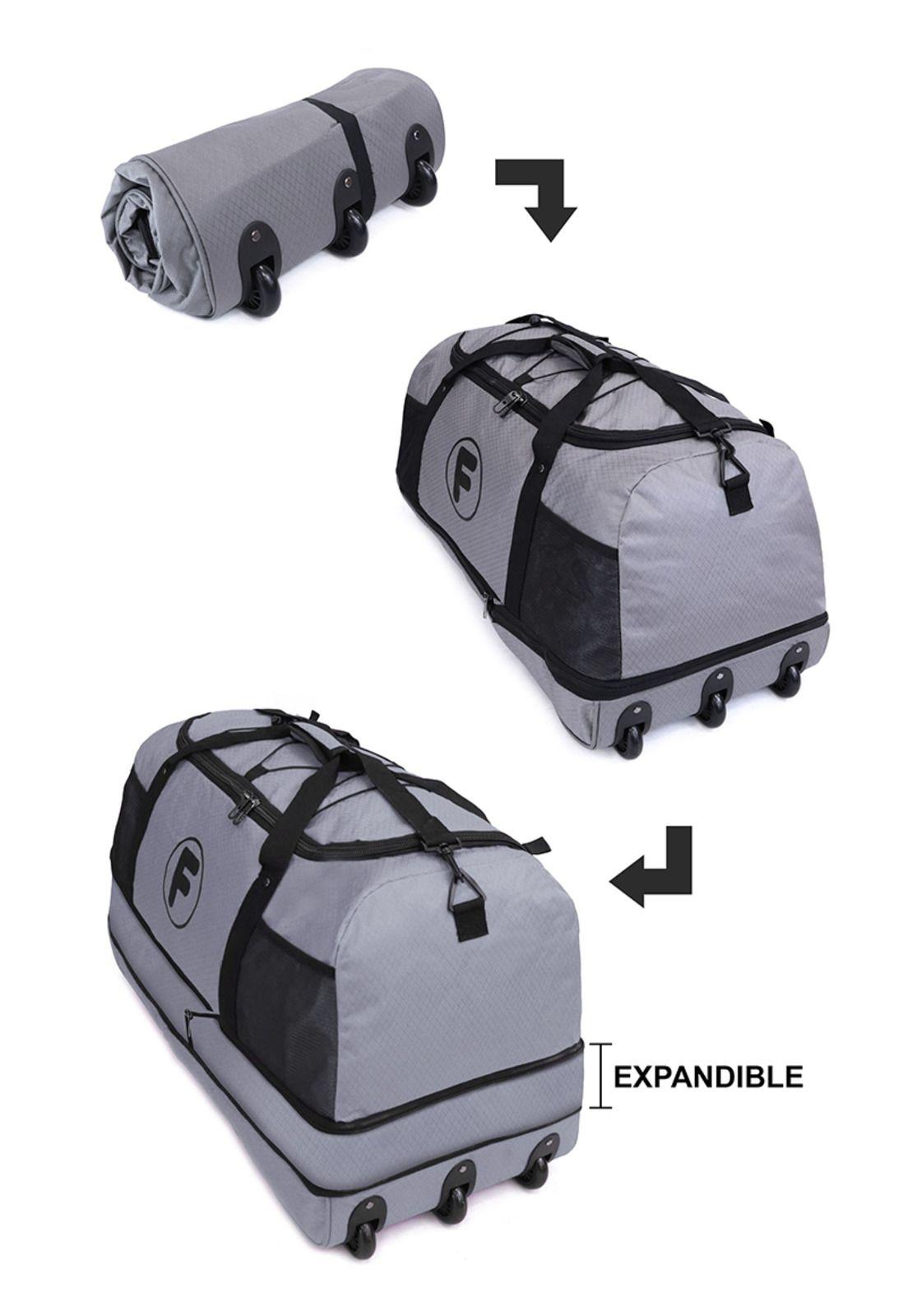 Pack 2 bolsos F Goliat XL enrollable 130lts negro y gris-3