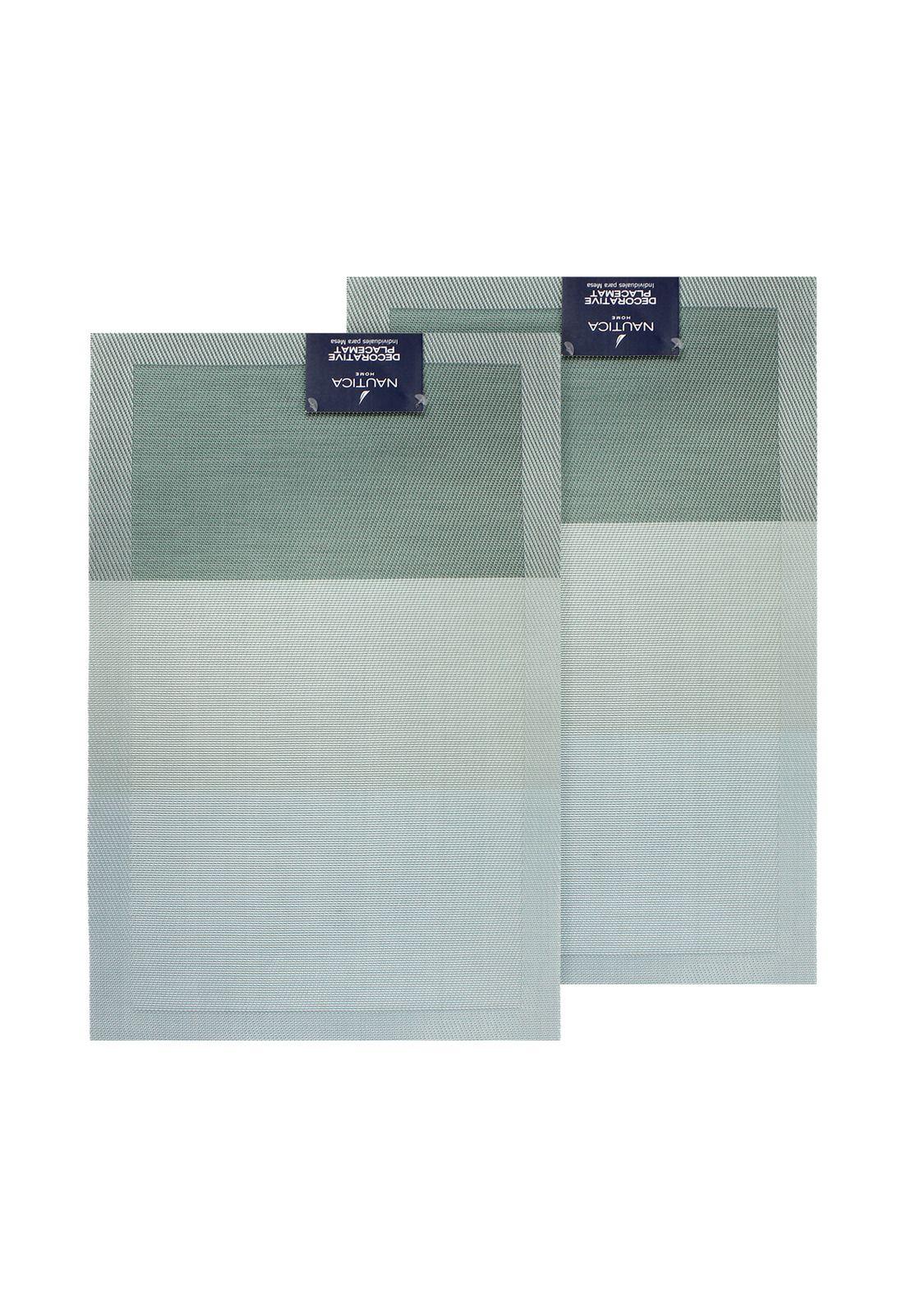 Pack 2 Individuales de mesa Nautica Home 45x30cm degrade verde-3