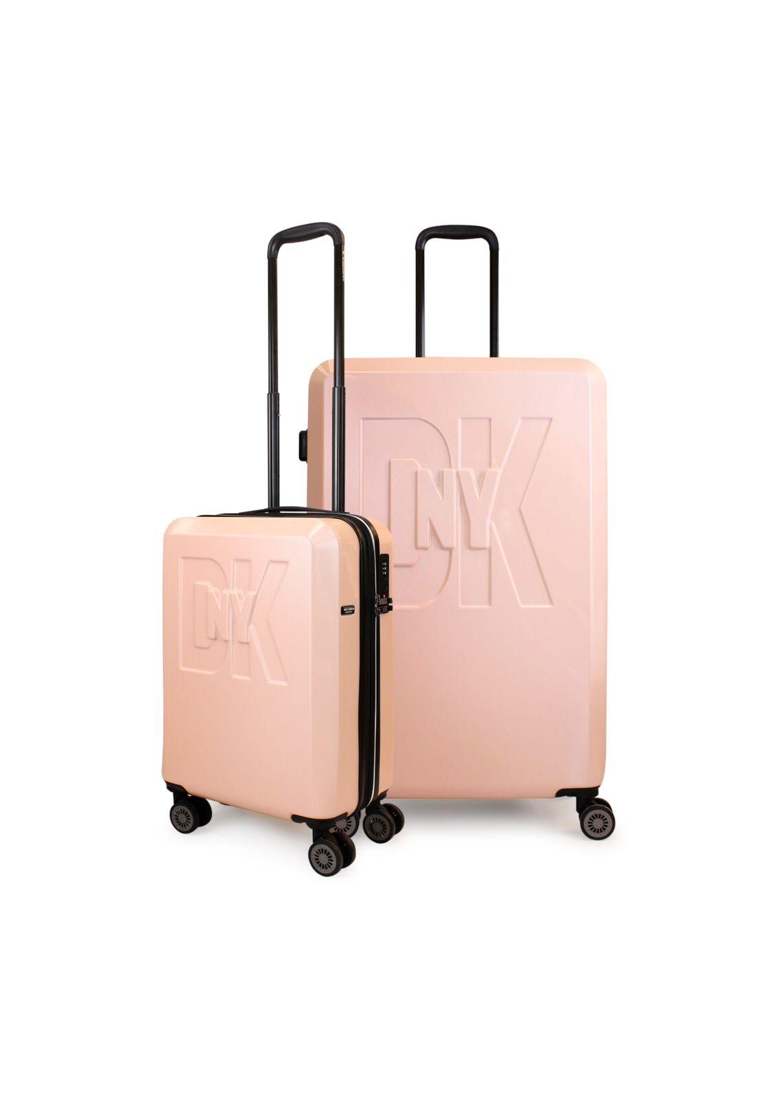 Pack 2 Maletas Donna Karan Luxe S 10kg + L 23kg rosa DKNY-0
