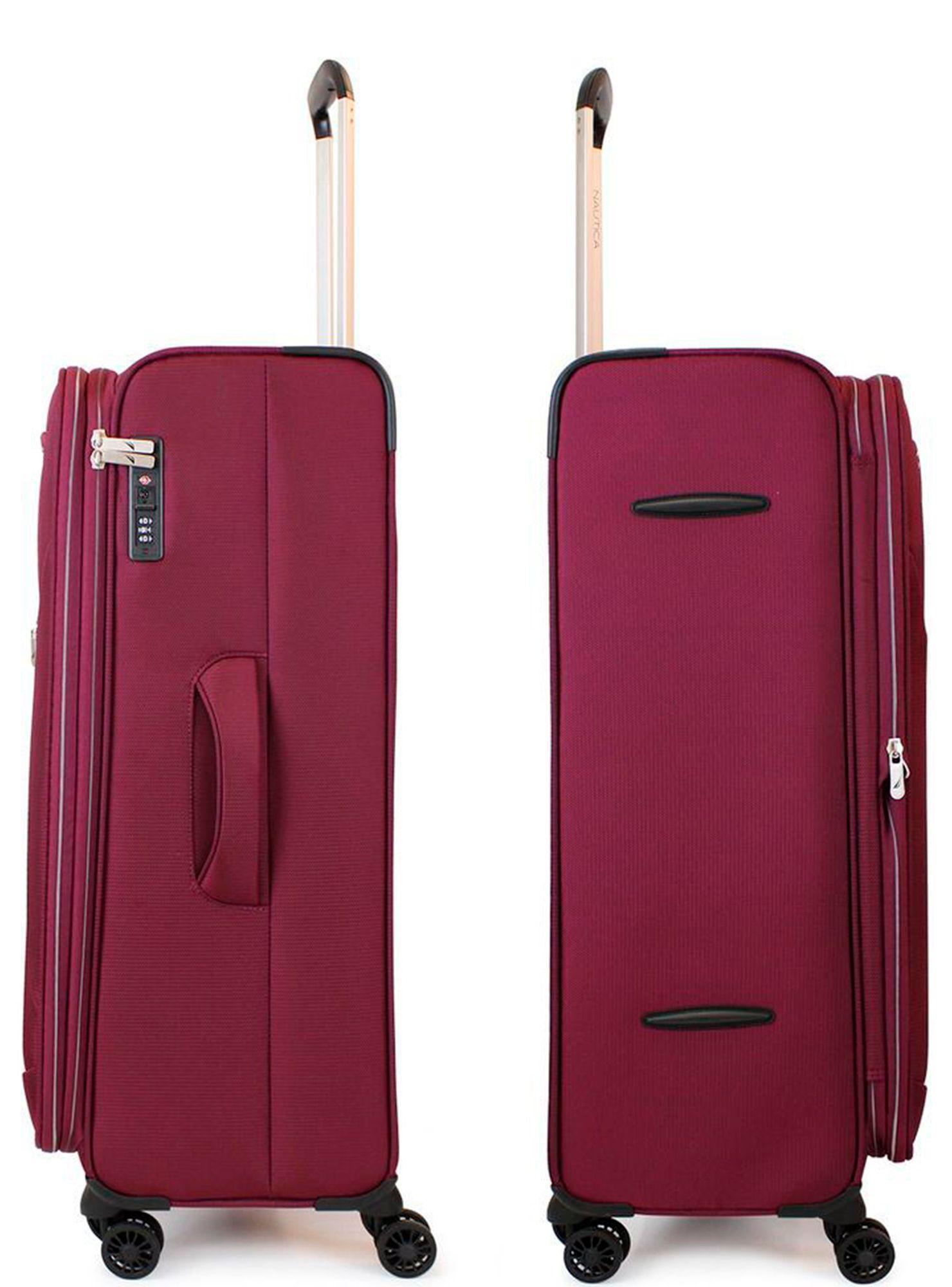 Maleta blanda de tela grande Nautica Valencia L 23kg burdeo-5