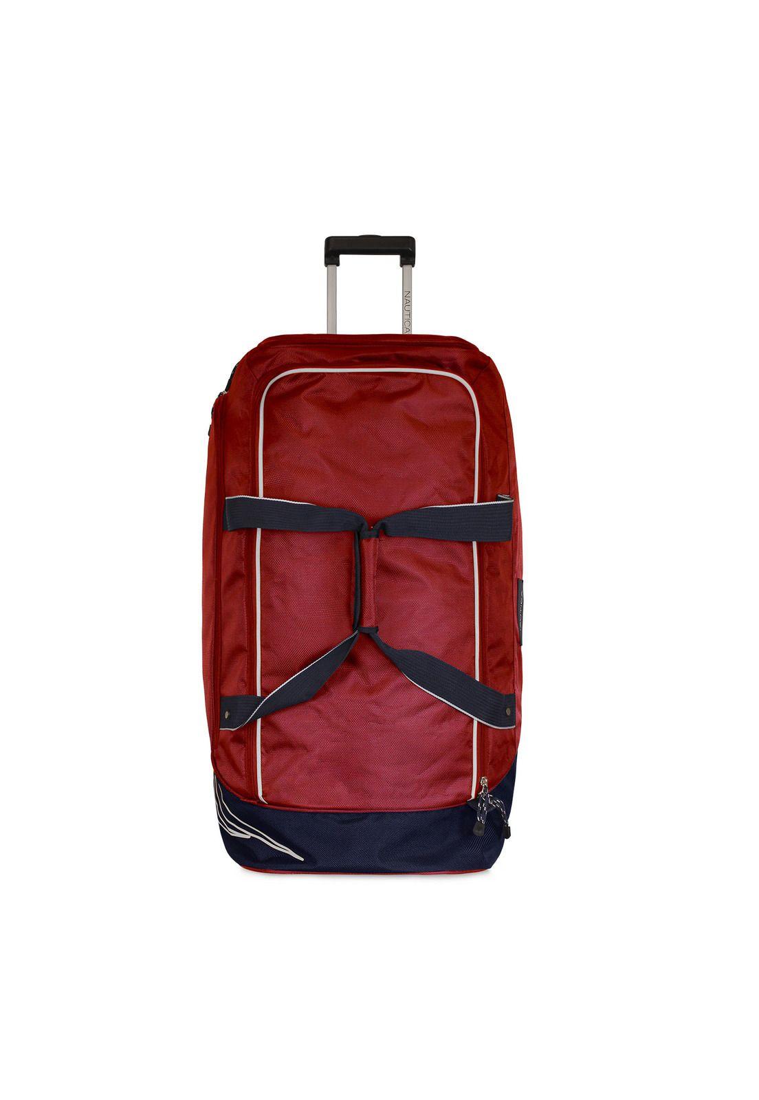 Set 3 Bolsos de Viaje con ruedas Nautica Mannar rojo + Candado-4