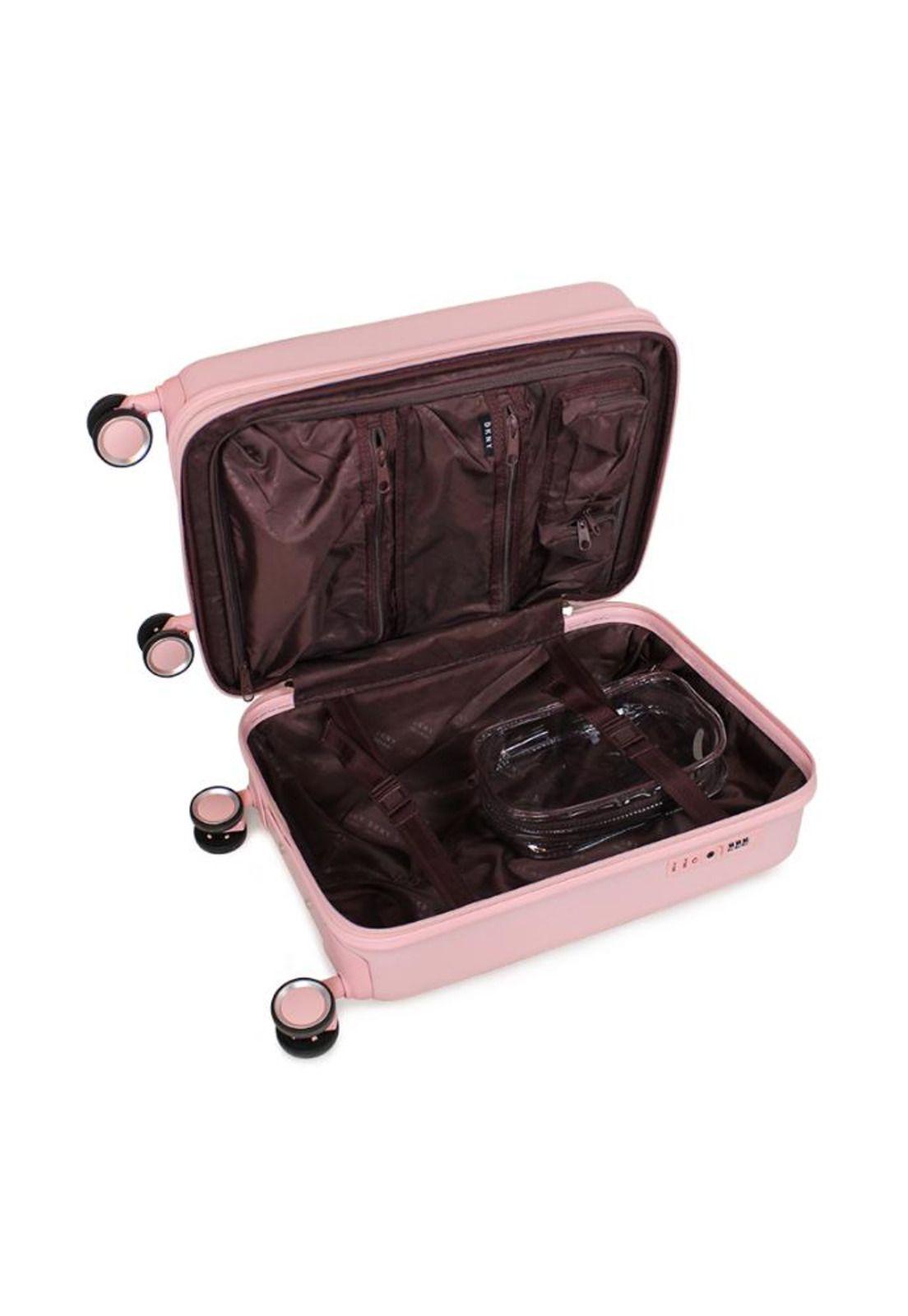 Set 3 maletas + Mochila City Block S+M+L rosa DKNY-1