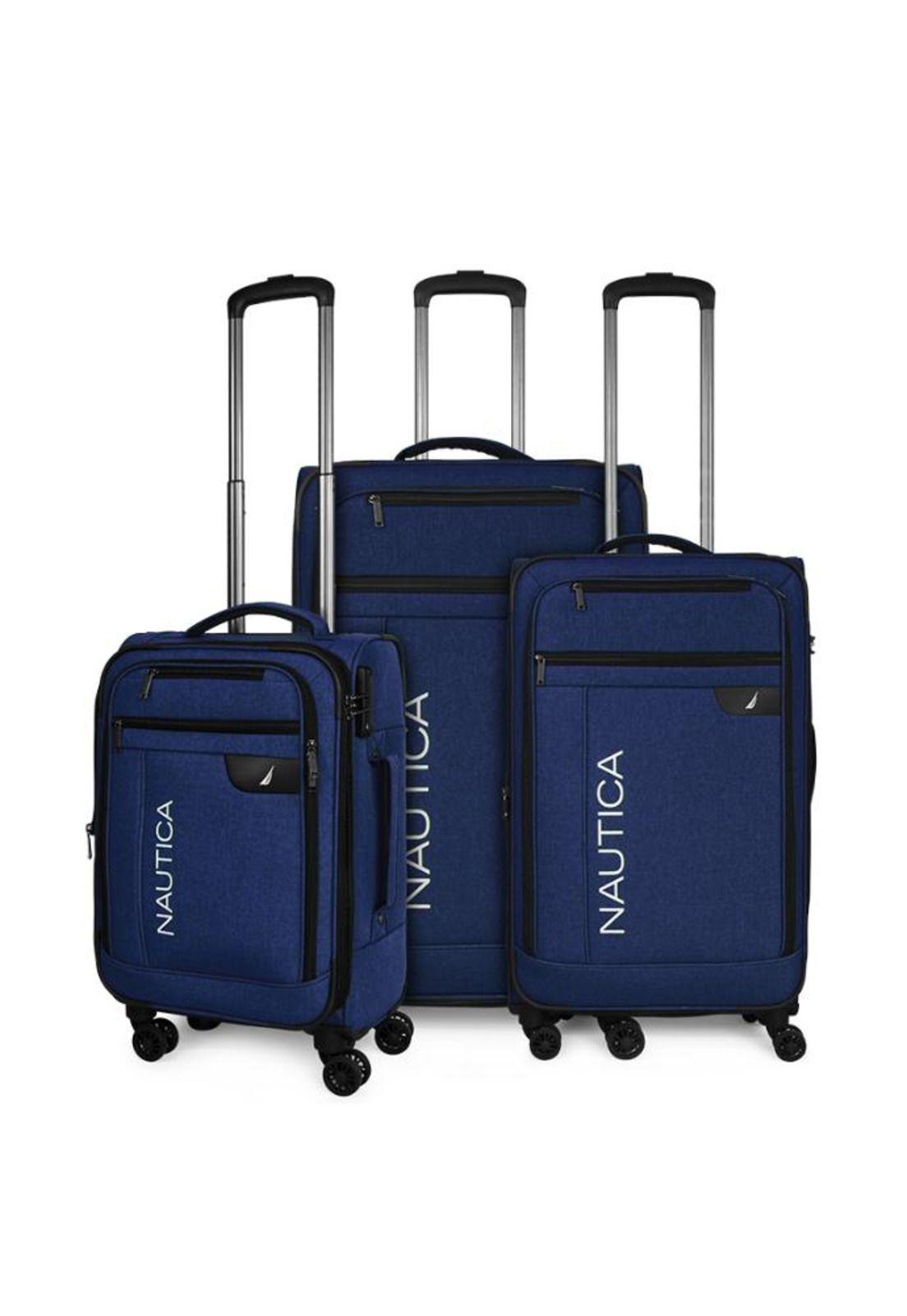 Set 3 maletas de tela Fram S+M+L azul Nautica-0