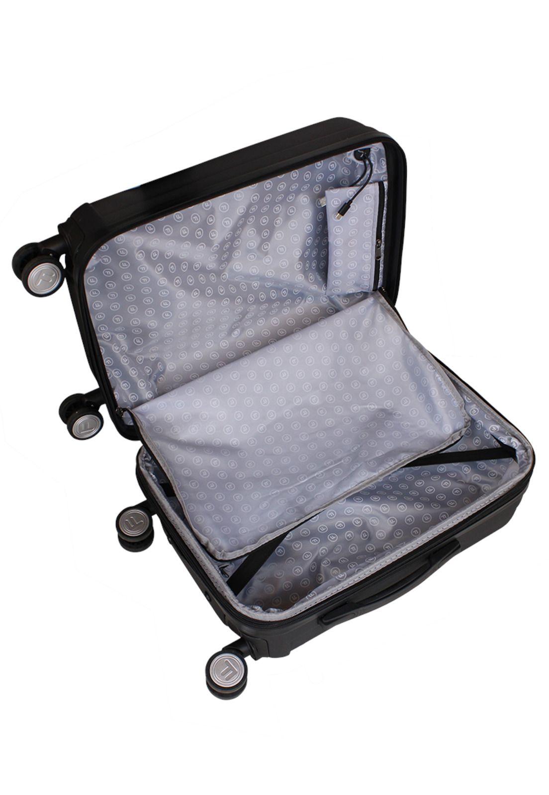 Maleta de cabina Flip negra + Bolso enrollable Goliat 80lts F-9