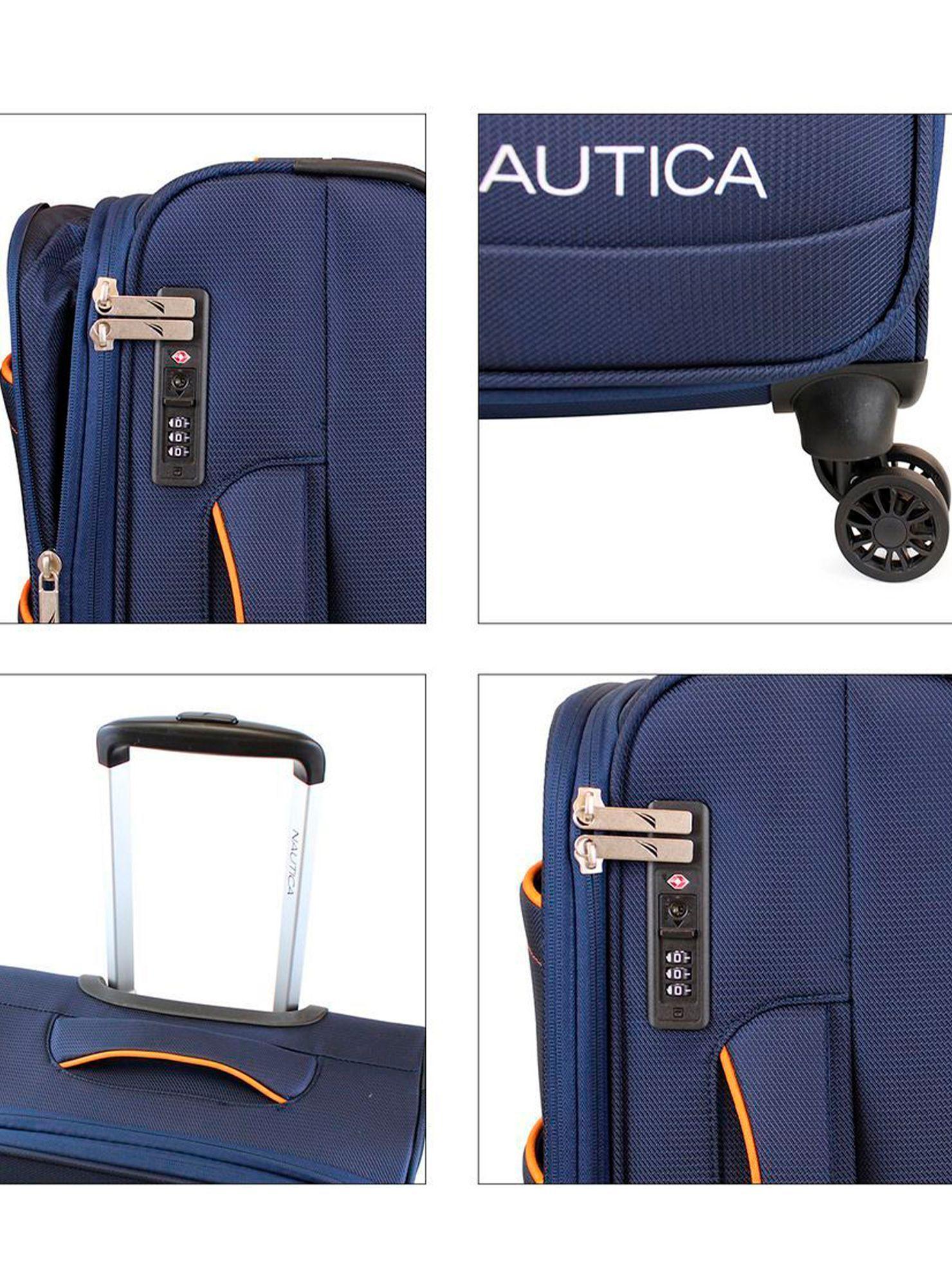 Pack 2 maletas blandas de tela M+L Nautica Lisboa 20k y 23k azul-2