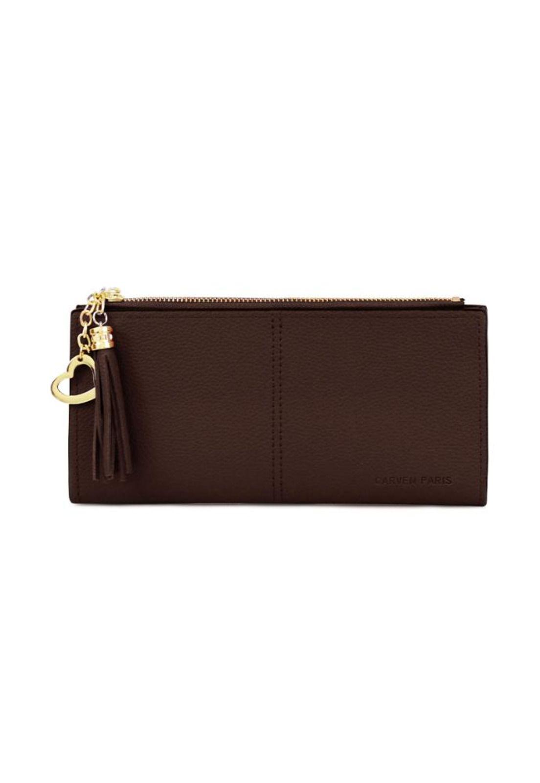Billetera mujer Laia café Carven-2