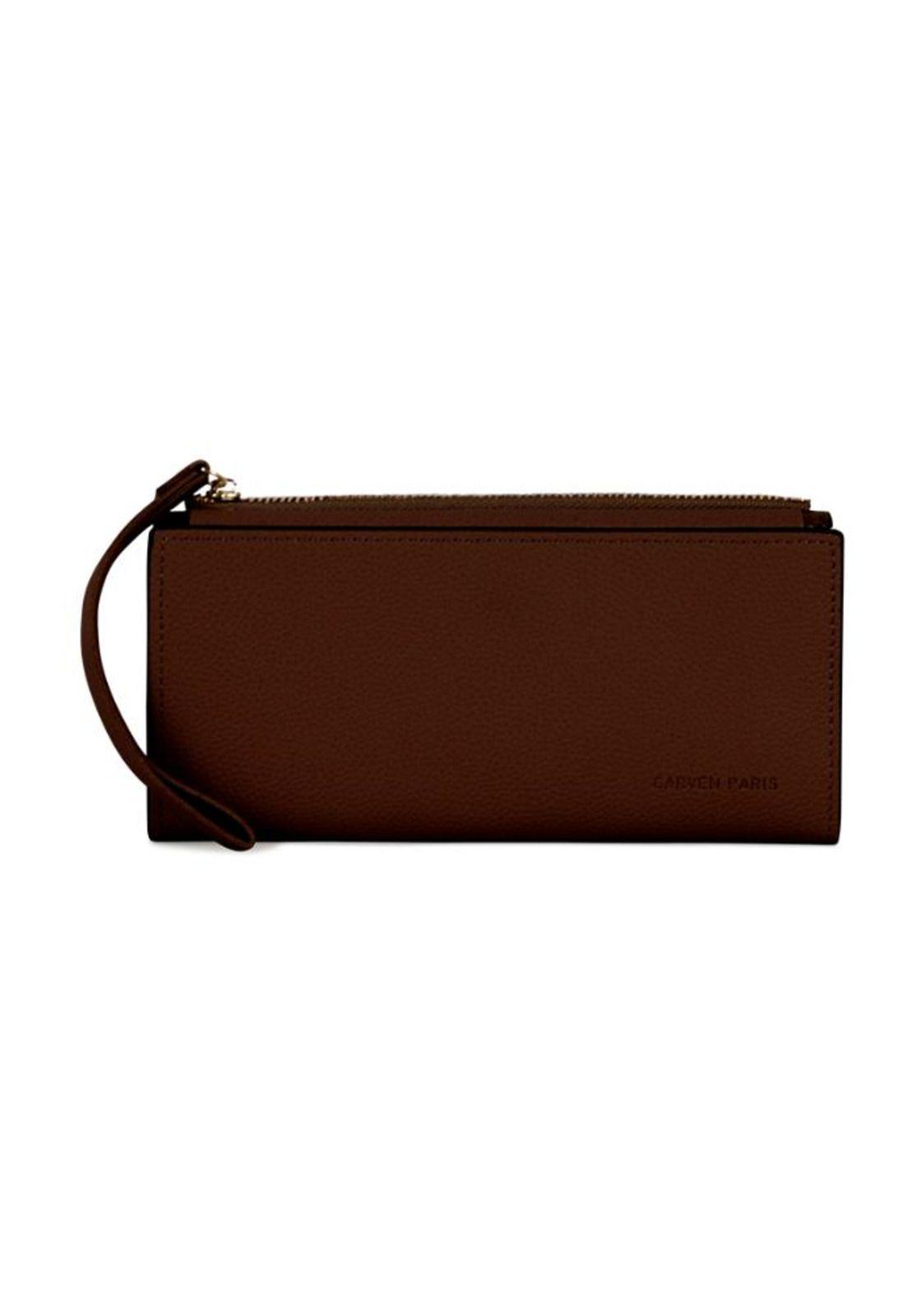 Billetera mujer Delia café Carven-3