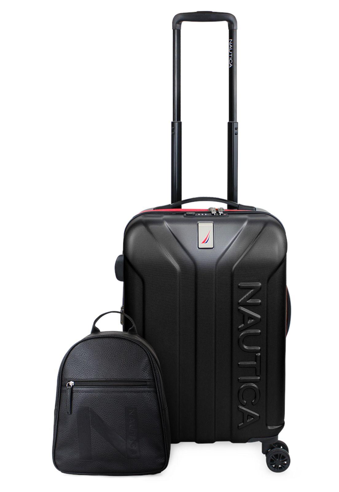 Pack Nautica Maleta cabina Prime negra 10kg + Mochila Malik-0