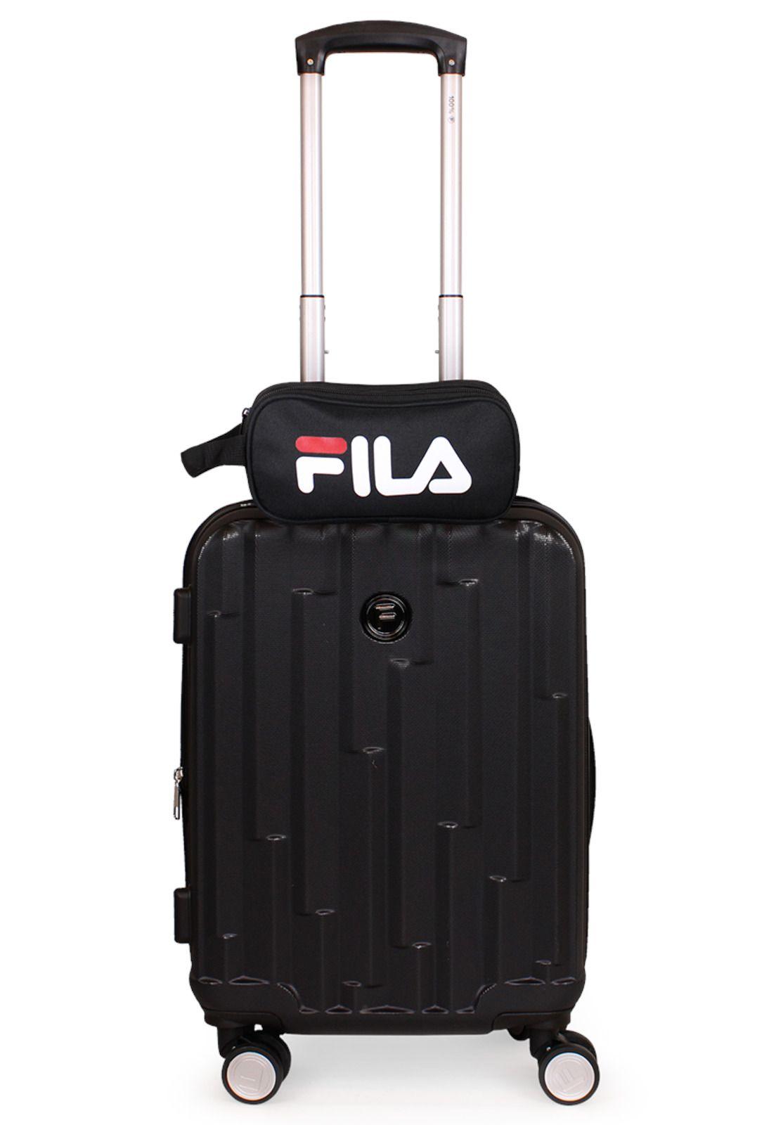 Pack Maleta cabina Flip negra 10kg + Neceser Spark Fila-0