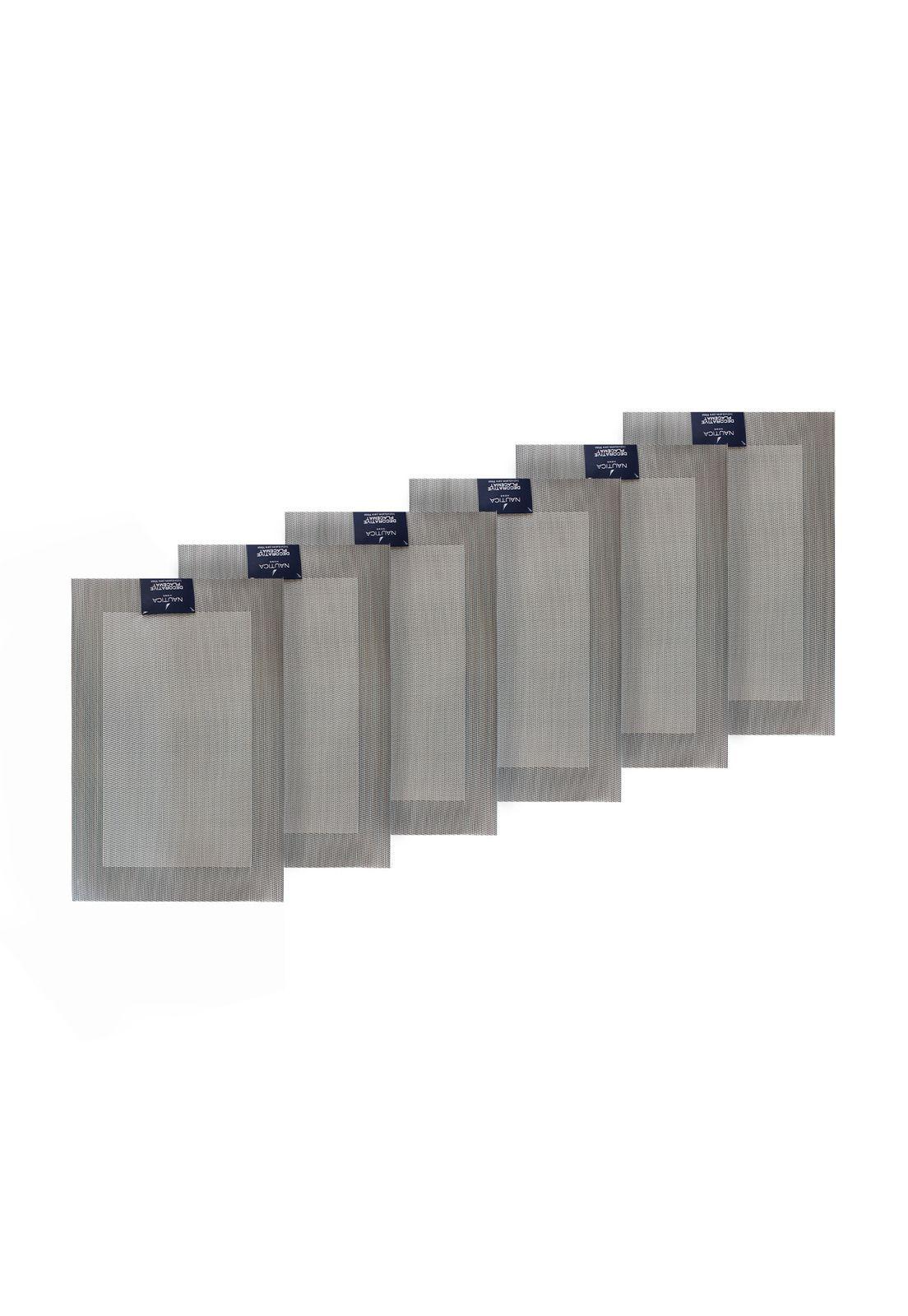 Pack 6 Individuales de mesa Nautica Home 45x30cm plateado-3