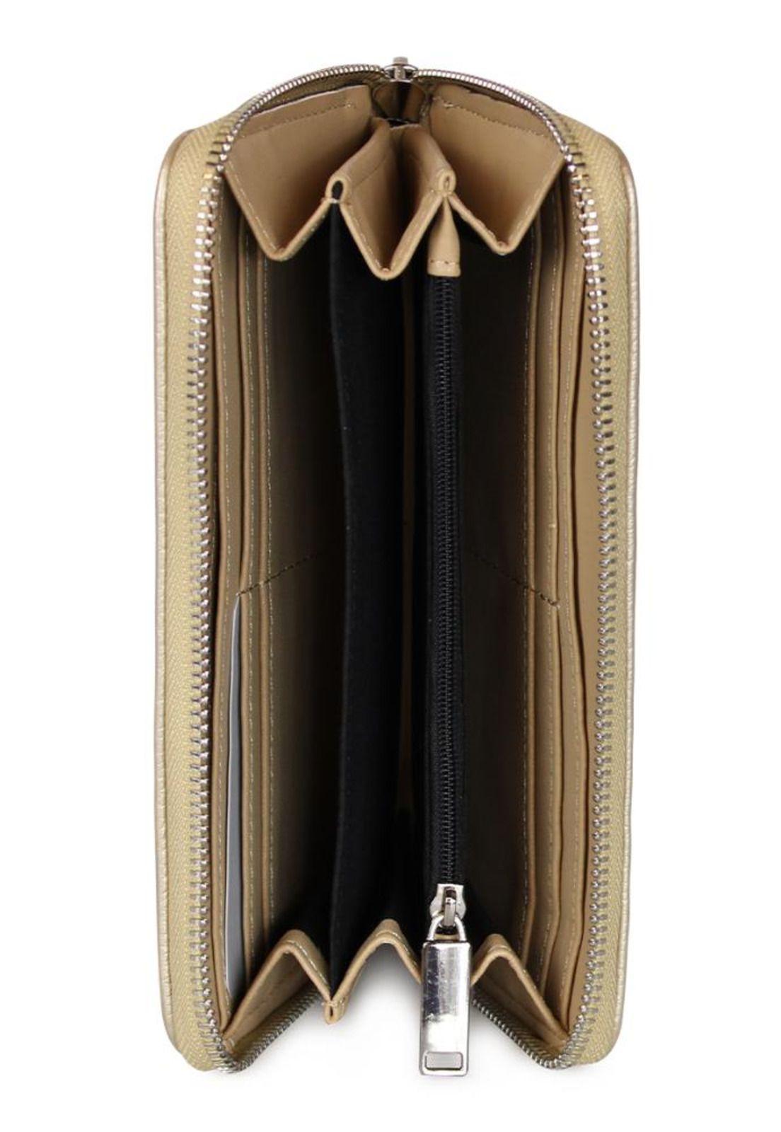 2 Billeteras de mujer Calixta negra y gold Kenneth Cole-4