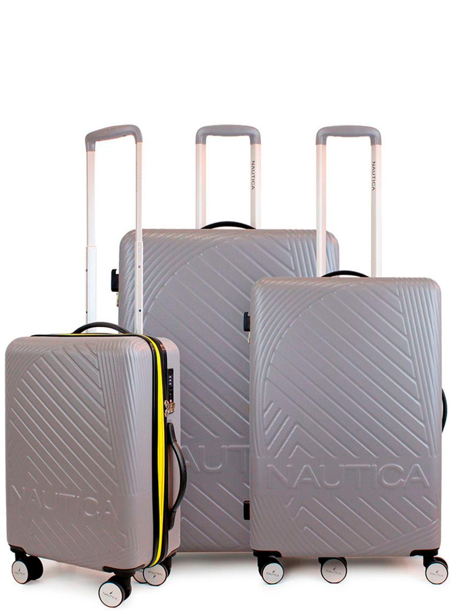 Set de 3 maletas S+M+L Nautica Bahamas gris-0