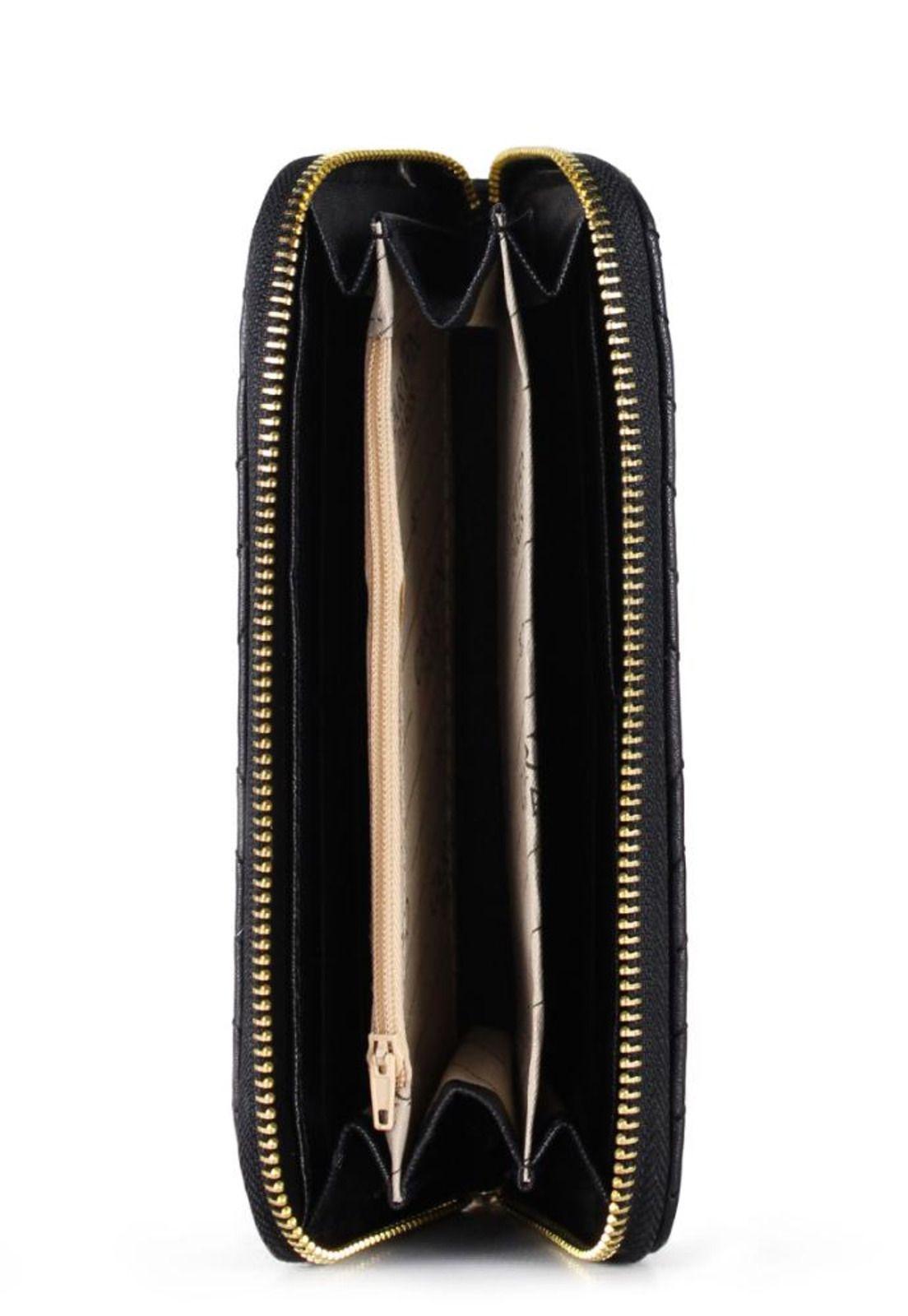 Billetera de mujer Petunia negra Carven-3