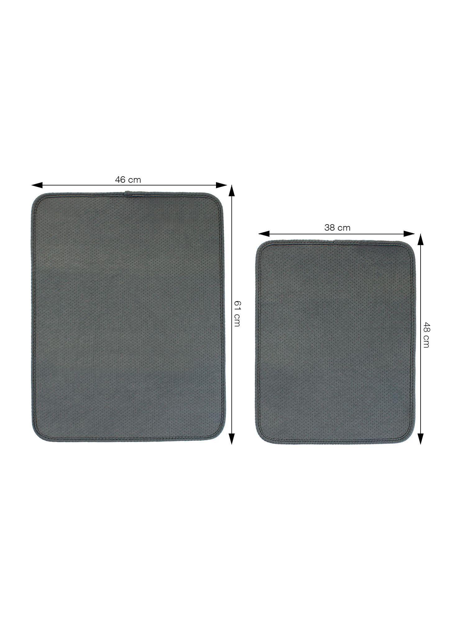 Set 2 Tapetes Secaplatos Alta Absorción Nautica Home para Cocina gris-3