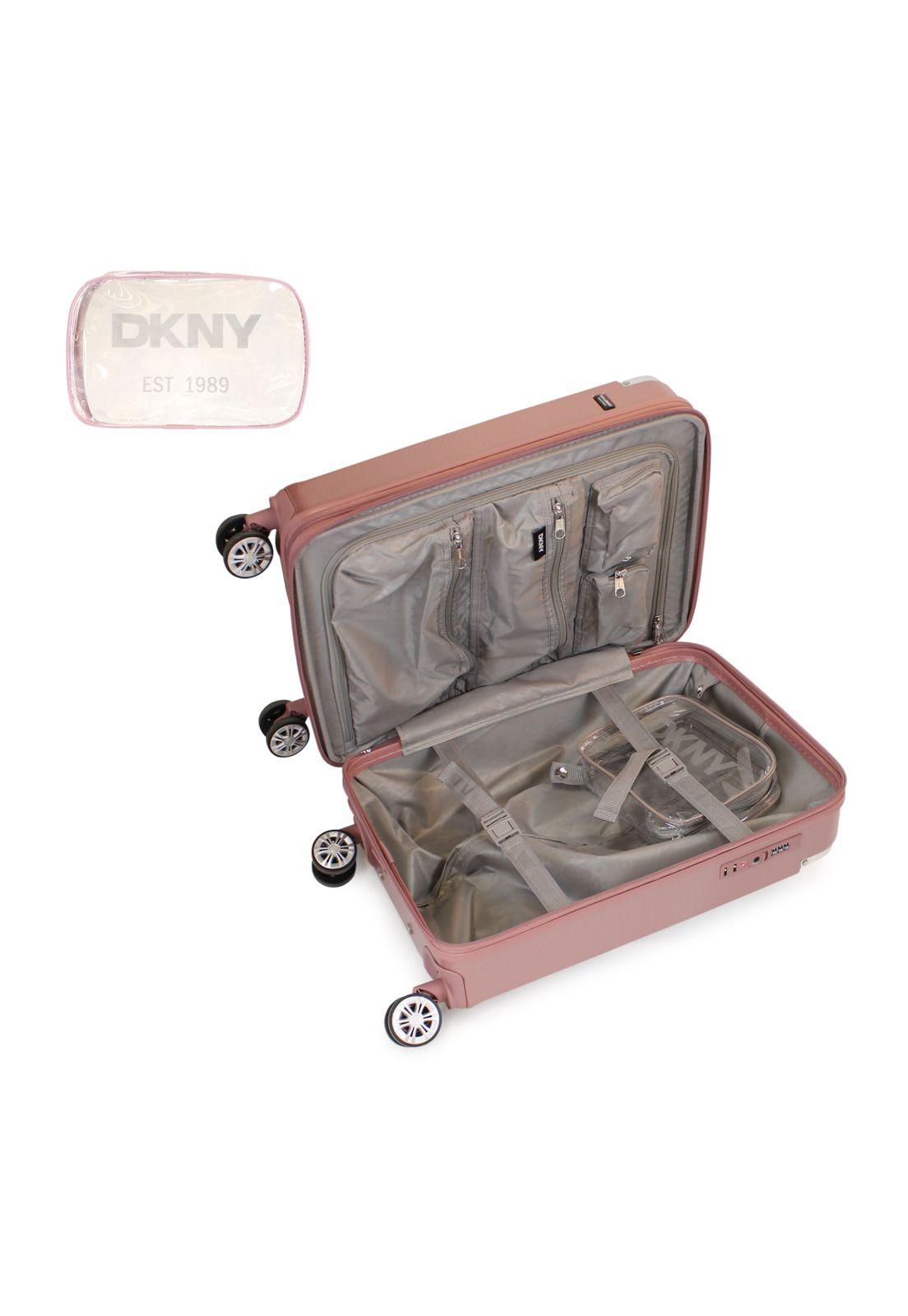 Maleta Donna Karan S de Cabina Glow 10kg rosada DKNY-4