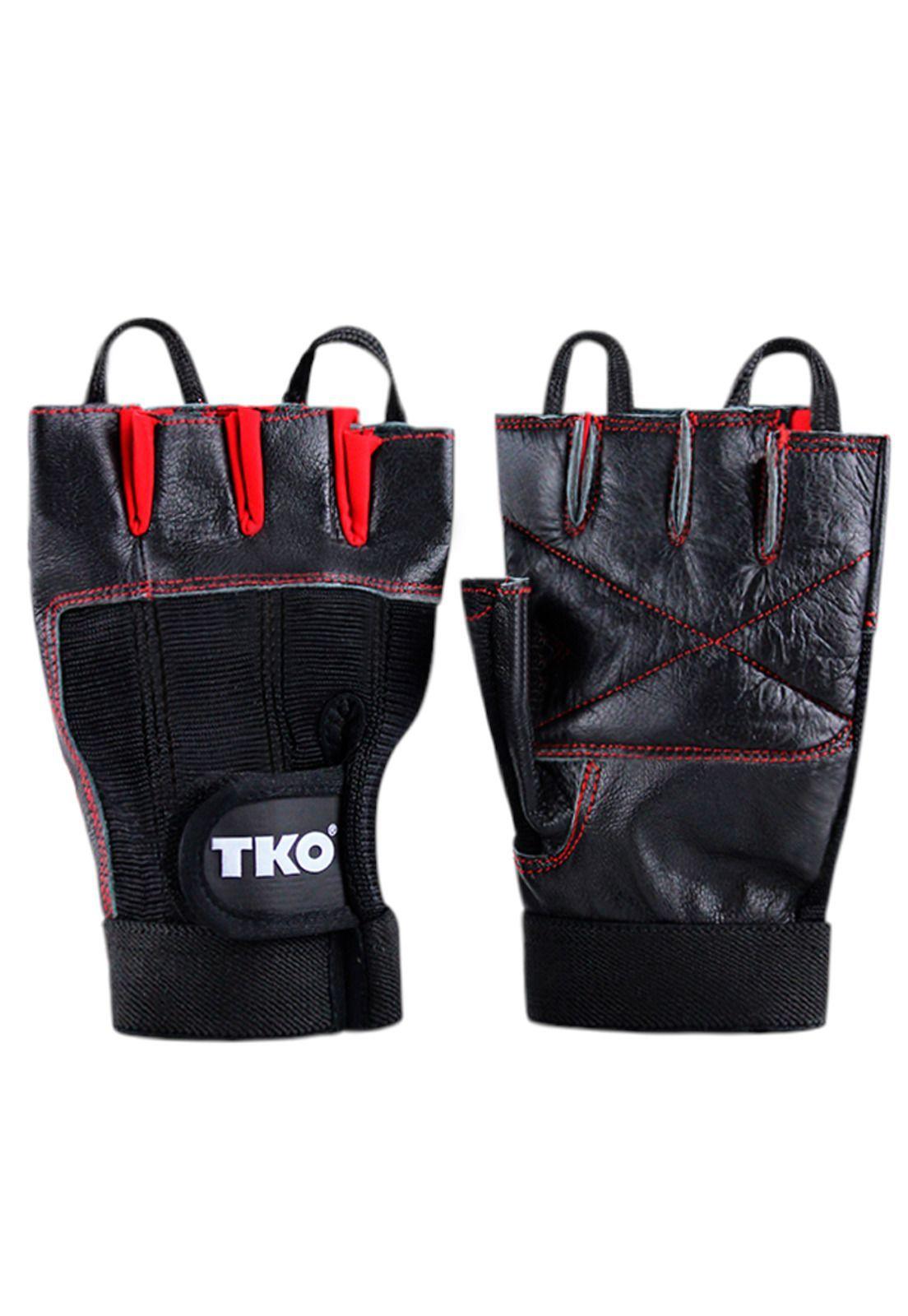 Guantes de entrenamiento M negro-rojo TKO-1