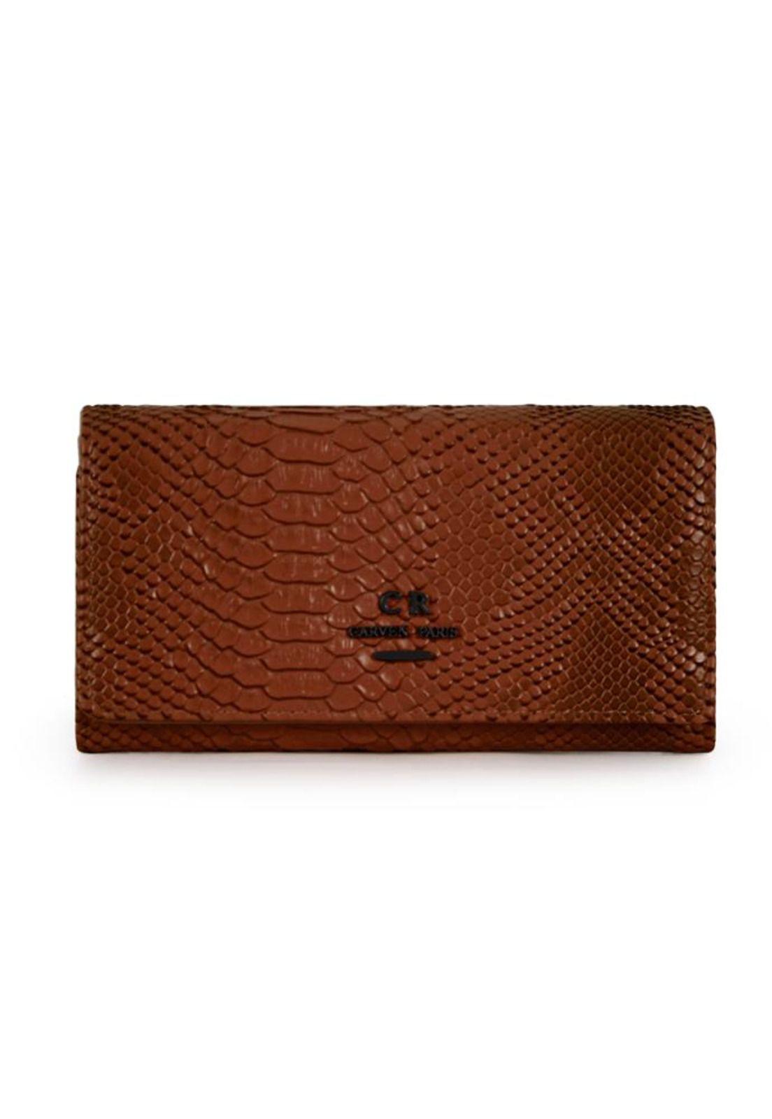 Billetera mujer Alda Serpent marrón Carven-3