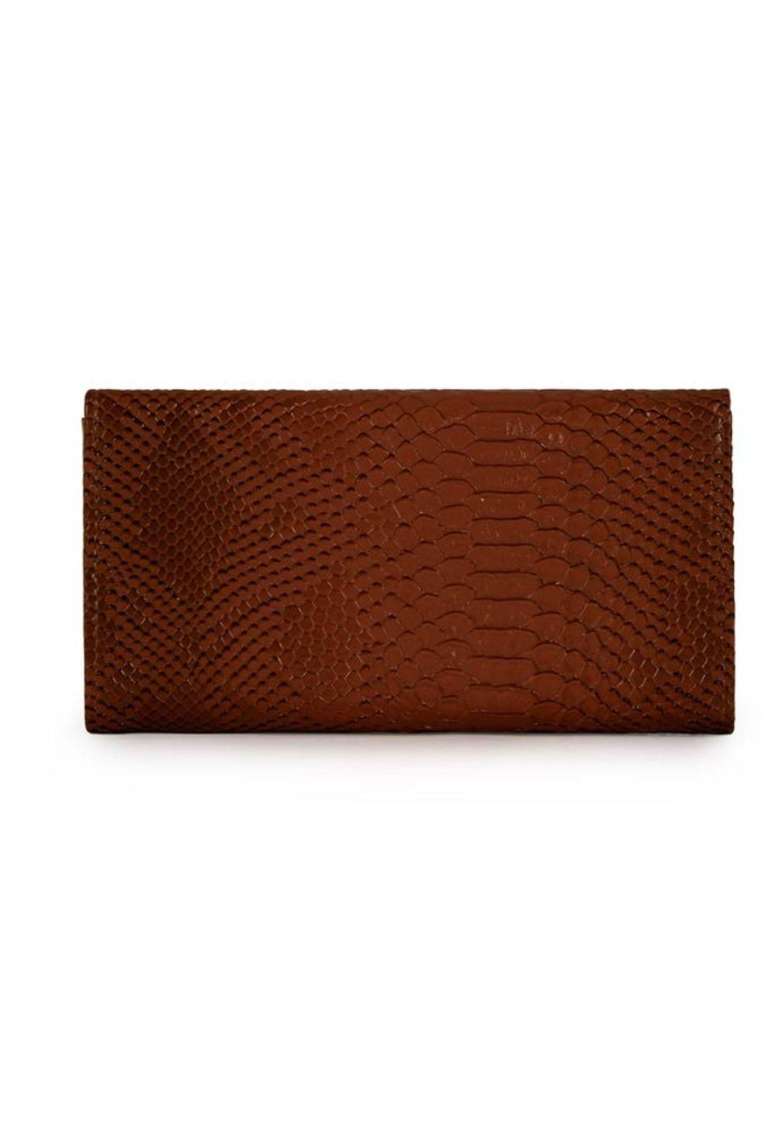 Billetera mujer Alda Serpent marrón Carven-4
