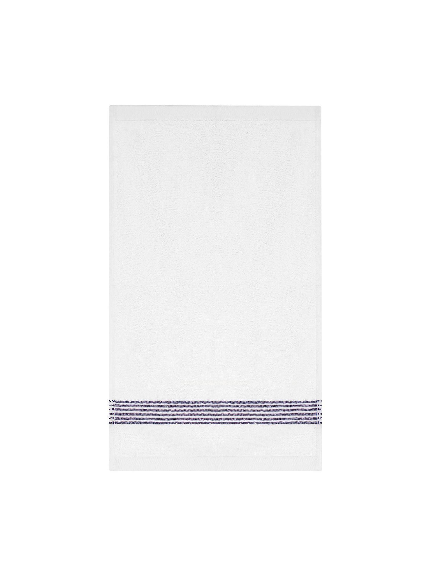 Toalla de cara MAV Nautica 100% algodón suave 30x50cm blanca-azul marino-4
