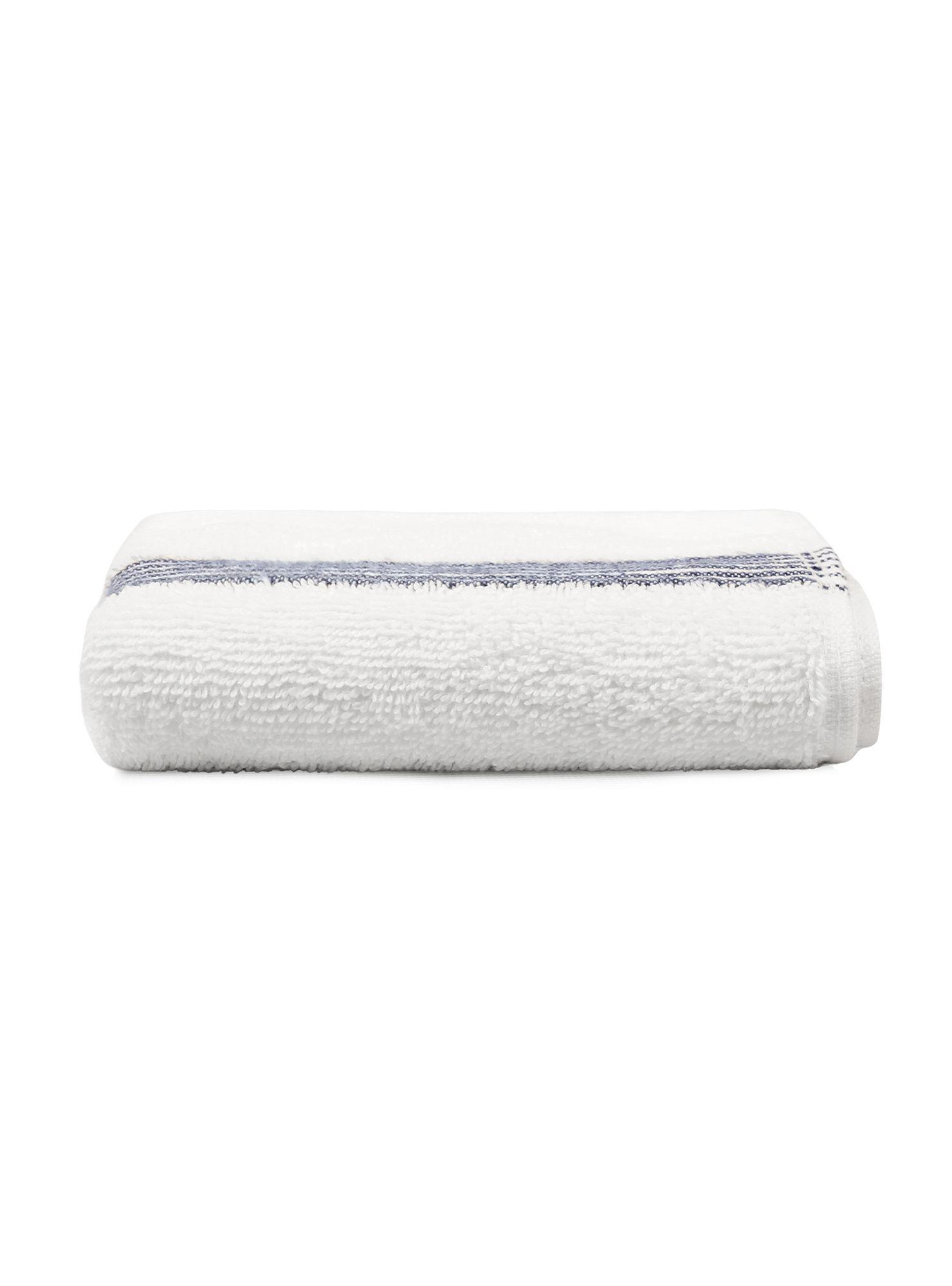 Toalla de cara MAV Nautica 100% algodón suave 30x50cm blanca-azul marino-2
