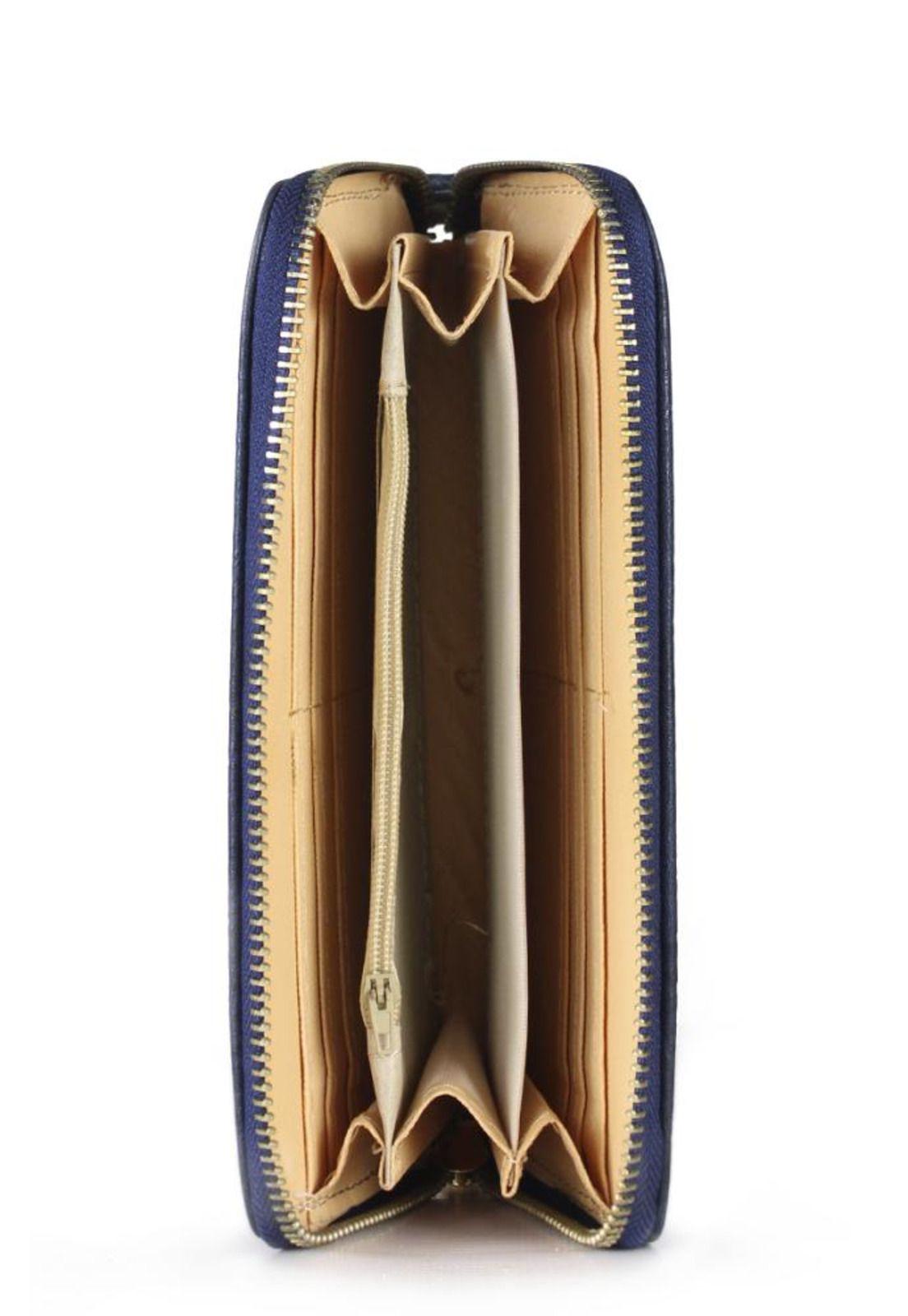Billetera de mujer Camelia azul Carven-2