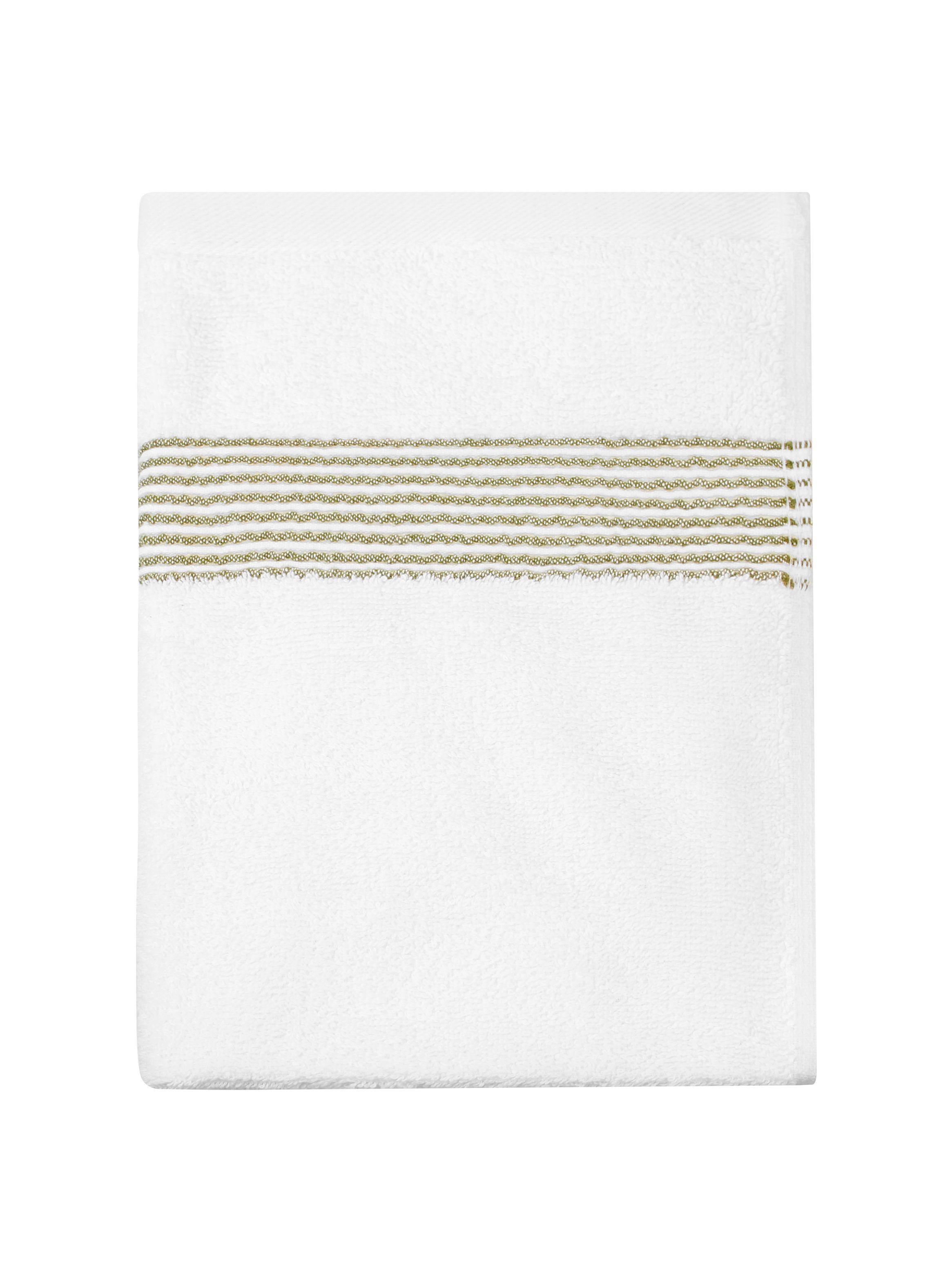 Toalla de mano MAV Nautica 100% algodón alta calidad blanca-verde-4