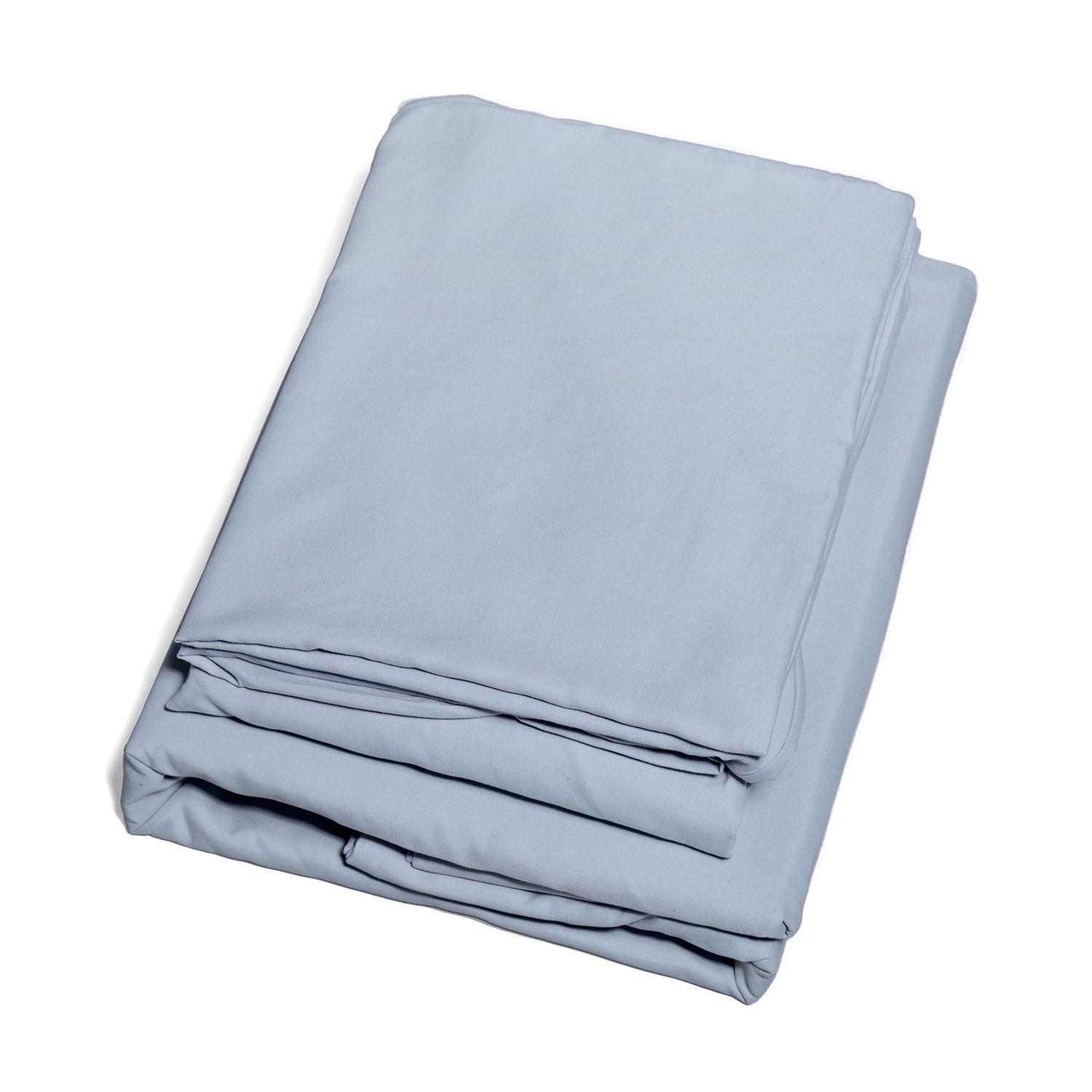 Juego de sábanas Nautica 3piezas microfibra 1,5 plazas celeste-3