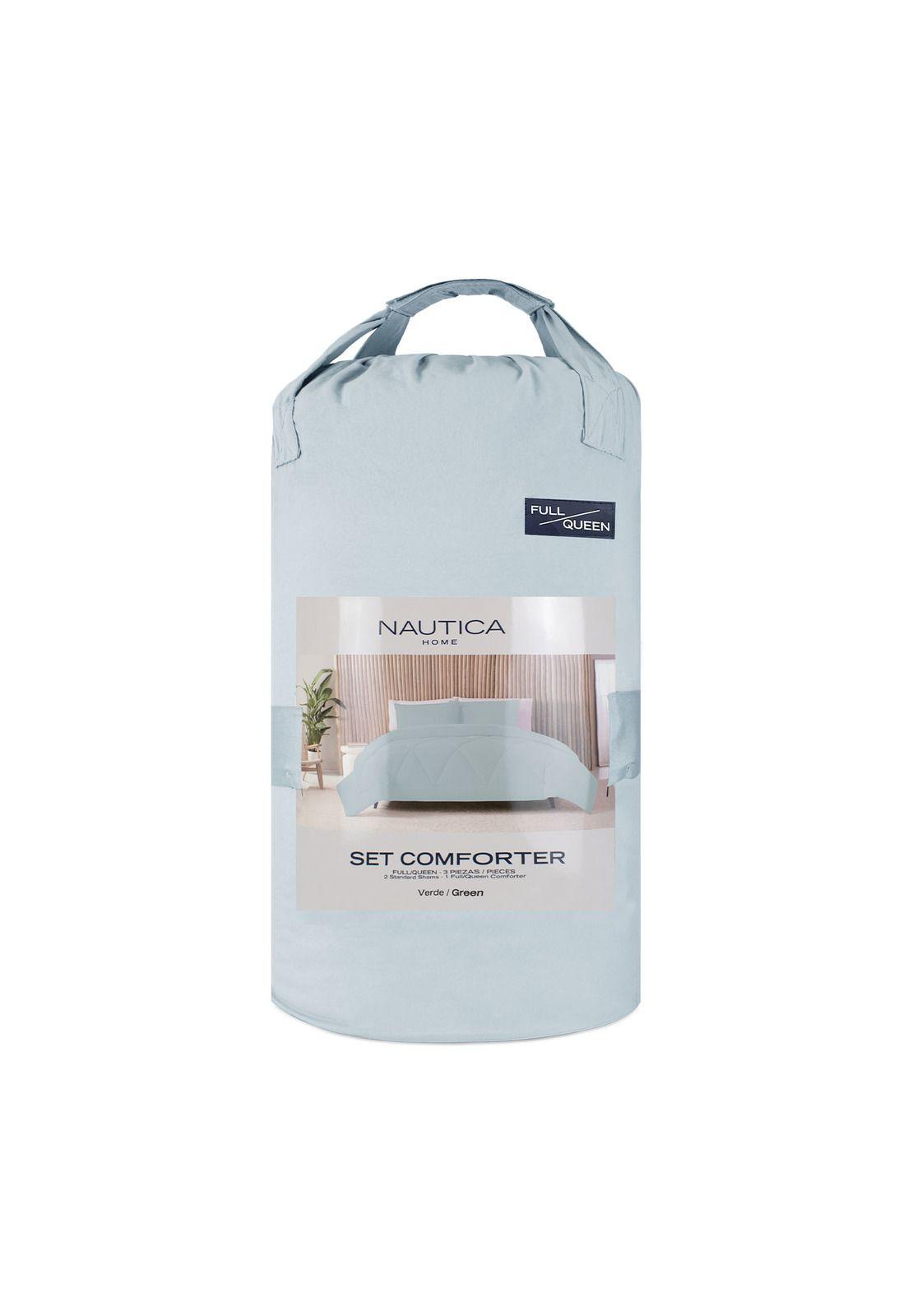 Cubrecama Queen Mcrofibra + Fundas Nautica Home gris-3