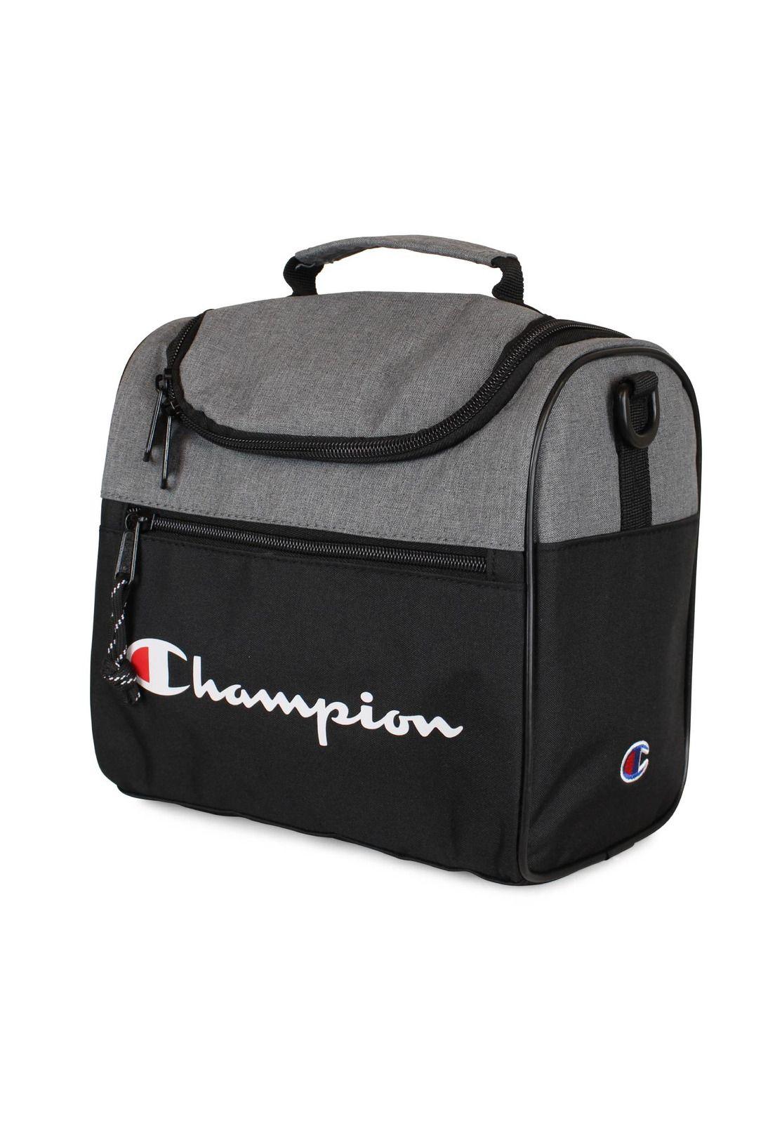 Pack Champion bolso Atlanta 45lts + Lonchera Oxford Gris-4