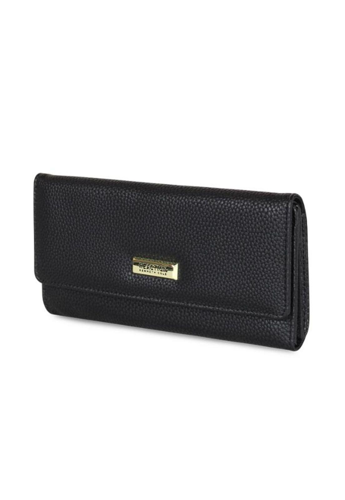Billetera mujer Fidelia negra Kenneth Cole-2