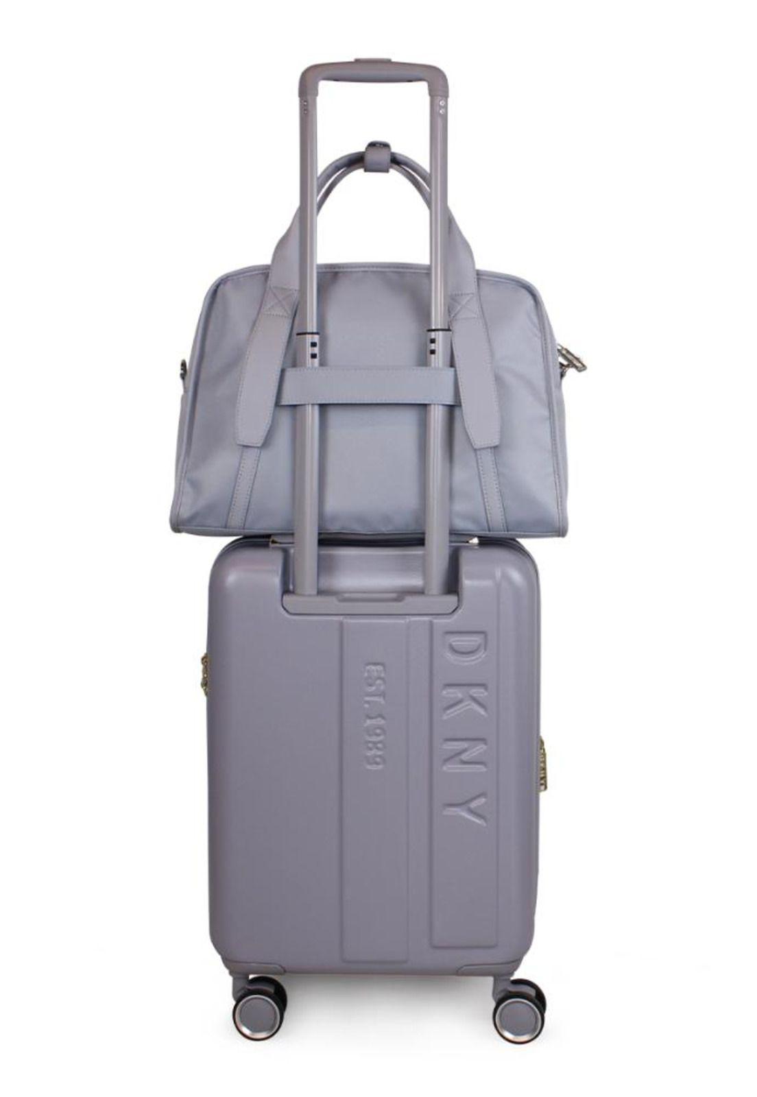 Maleta cabina + 2 bolsos City Block celeste DKNY-1