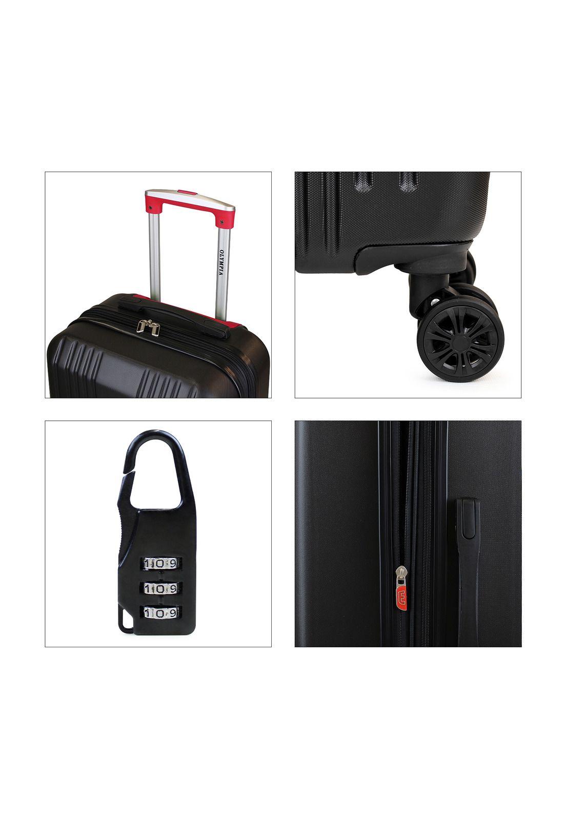 Pack 2 maletas S+L Olympia 10y23kg negra-roja-2