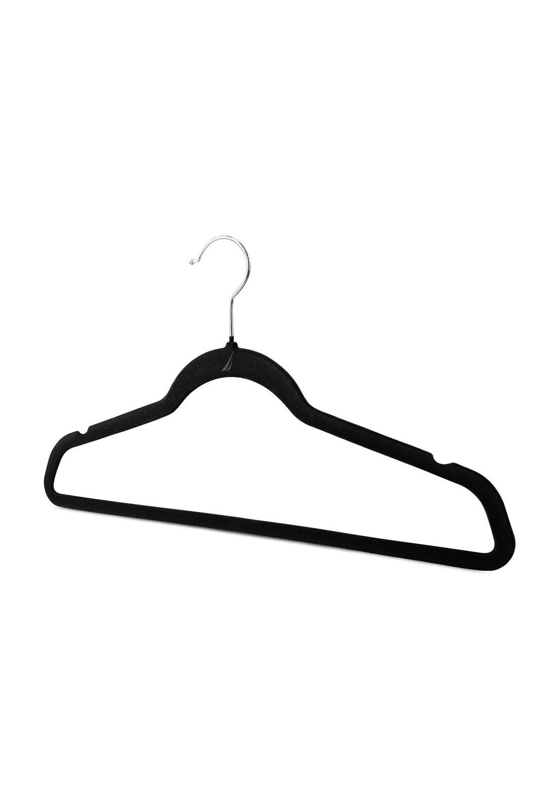 Colgadores de Ropa Pack 50 negro Antideslizante Nautica Home-2