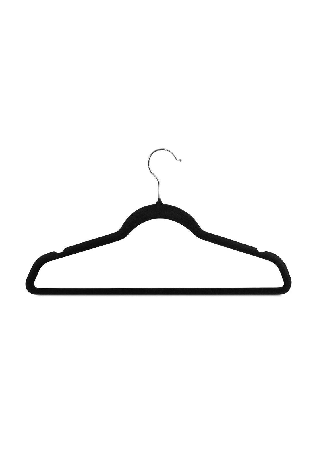 Colgadores de Ropa Pack 50 negro Antideslizante Nautica Home-3