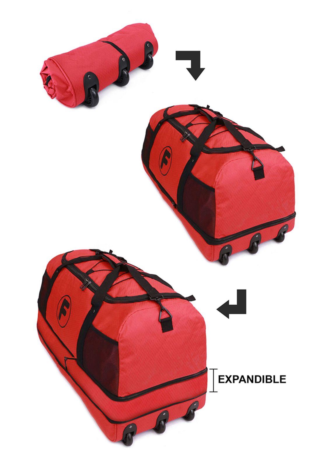 Pack 2 bolsos F Goliat XL enrollable 130lts negro y rojo-3