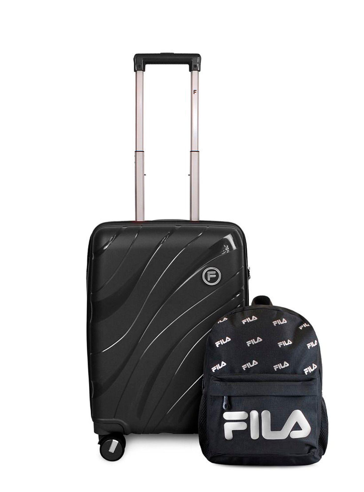 Pack Maleta cabina S Lola 10kg + Mochila Urbanix Fila 16lts negro-silver-0