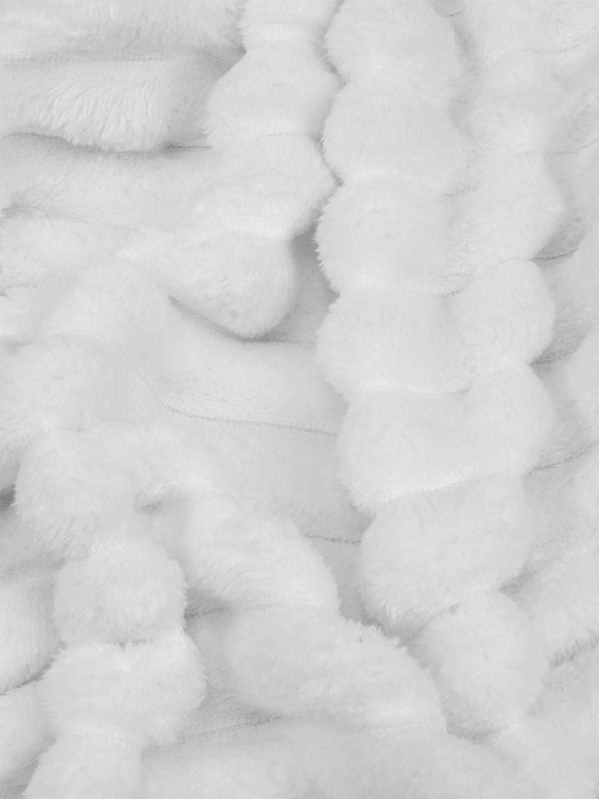 Pack 2 Mantas de cama Nautica Home Jacquard Franela ultrasuave 127x178cm blanca-2