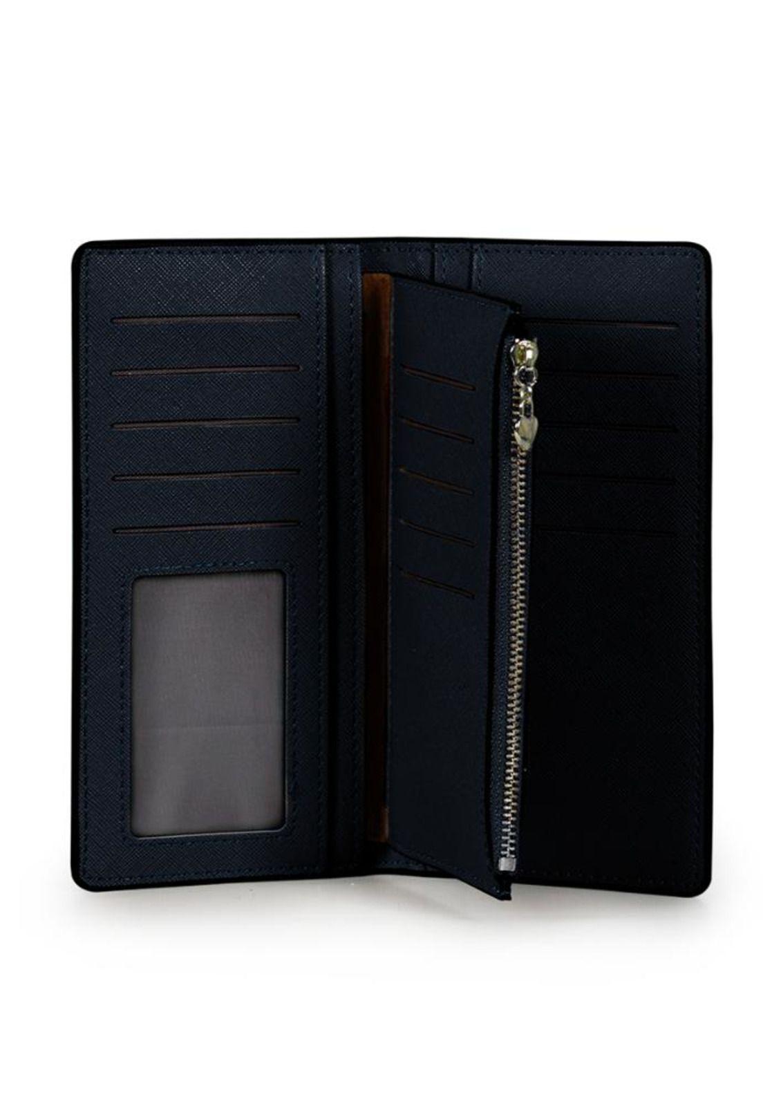 2 Billeteras de mujer Vesta negra y azul Carven-5