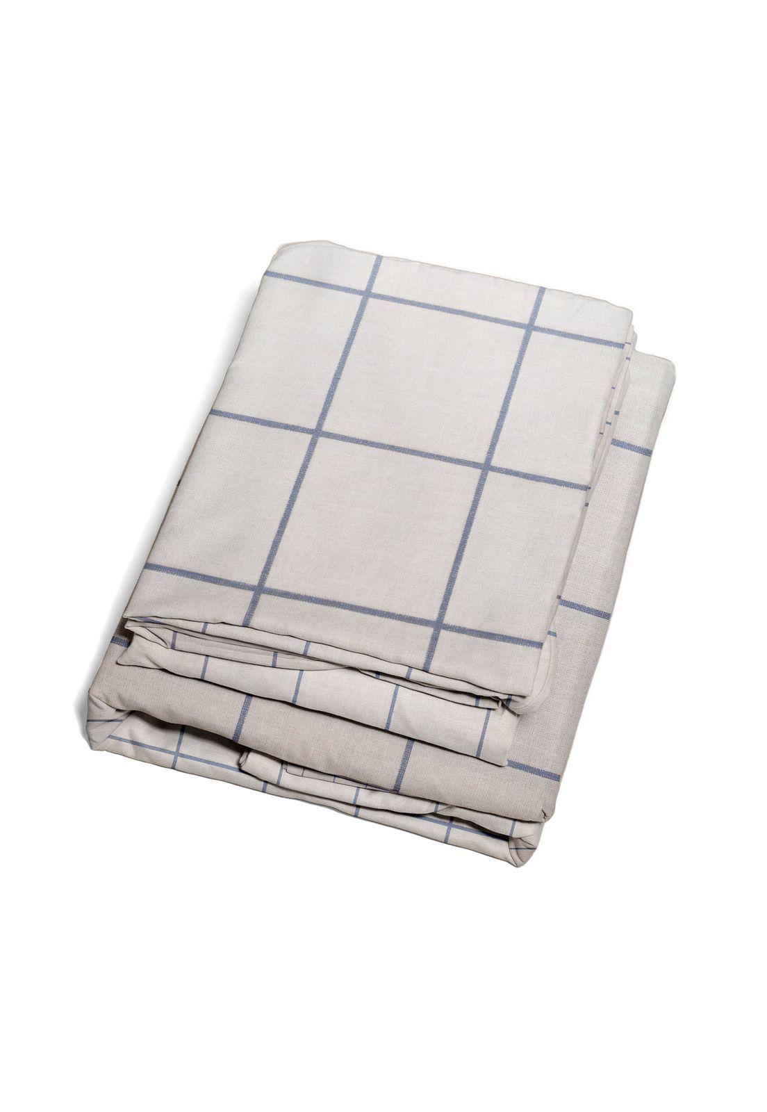 Juego de sábanas Nautica 4 piezas microfibra king diseño a cuadros blanco-2