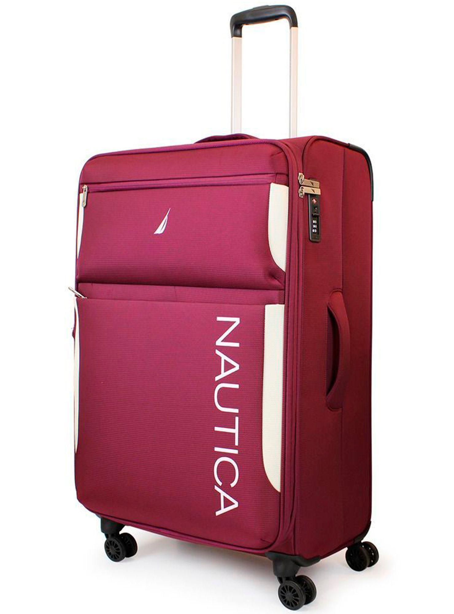 Set de 3 maletas blandas de tela S+M+L Nautica Marbella burdeo-5